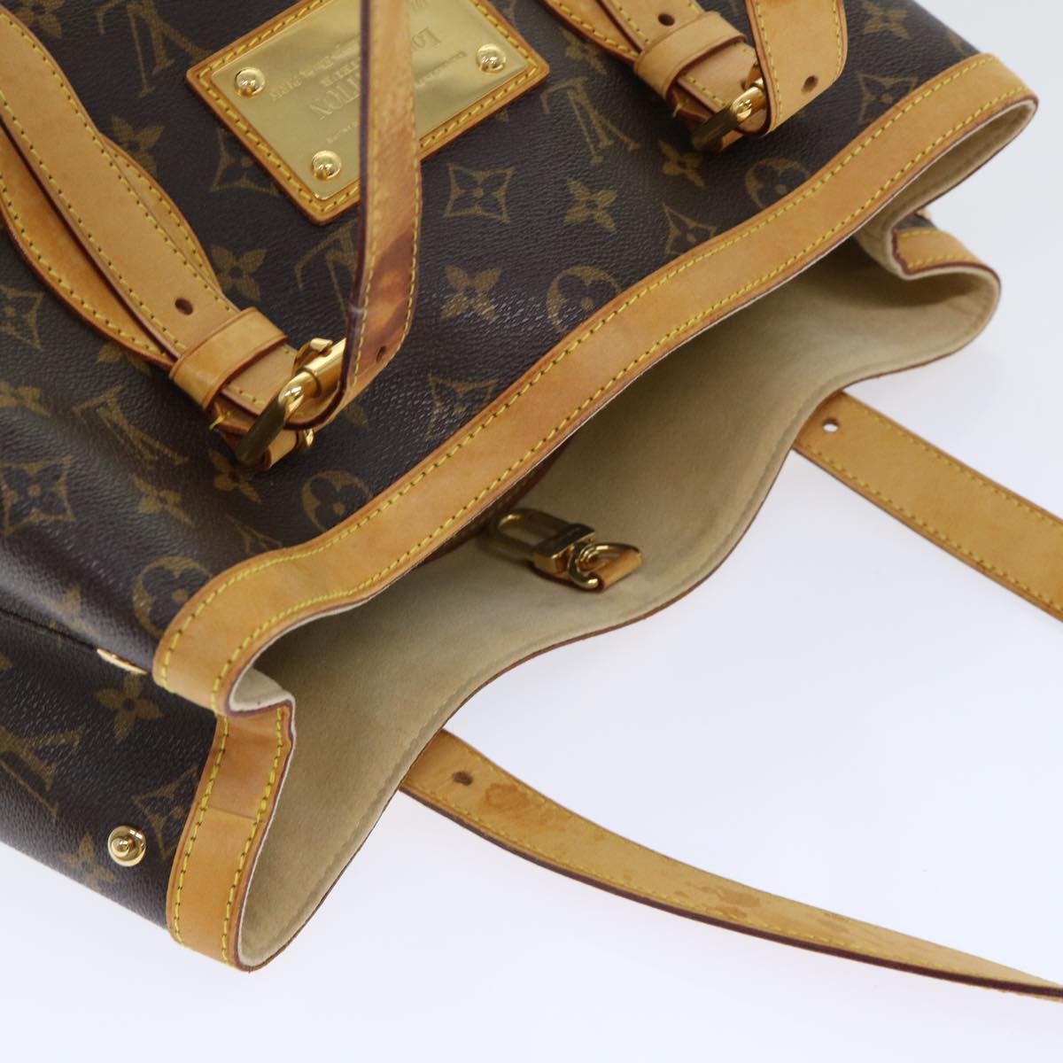 LOUIS VUITTON Monogram Hampstead MM Hand Bag M51167 LV Auth am4897