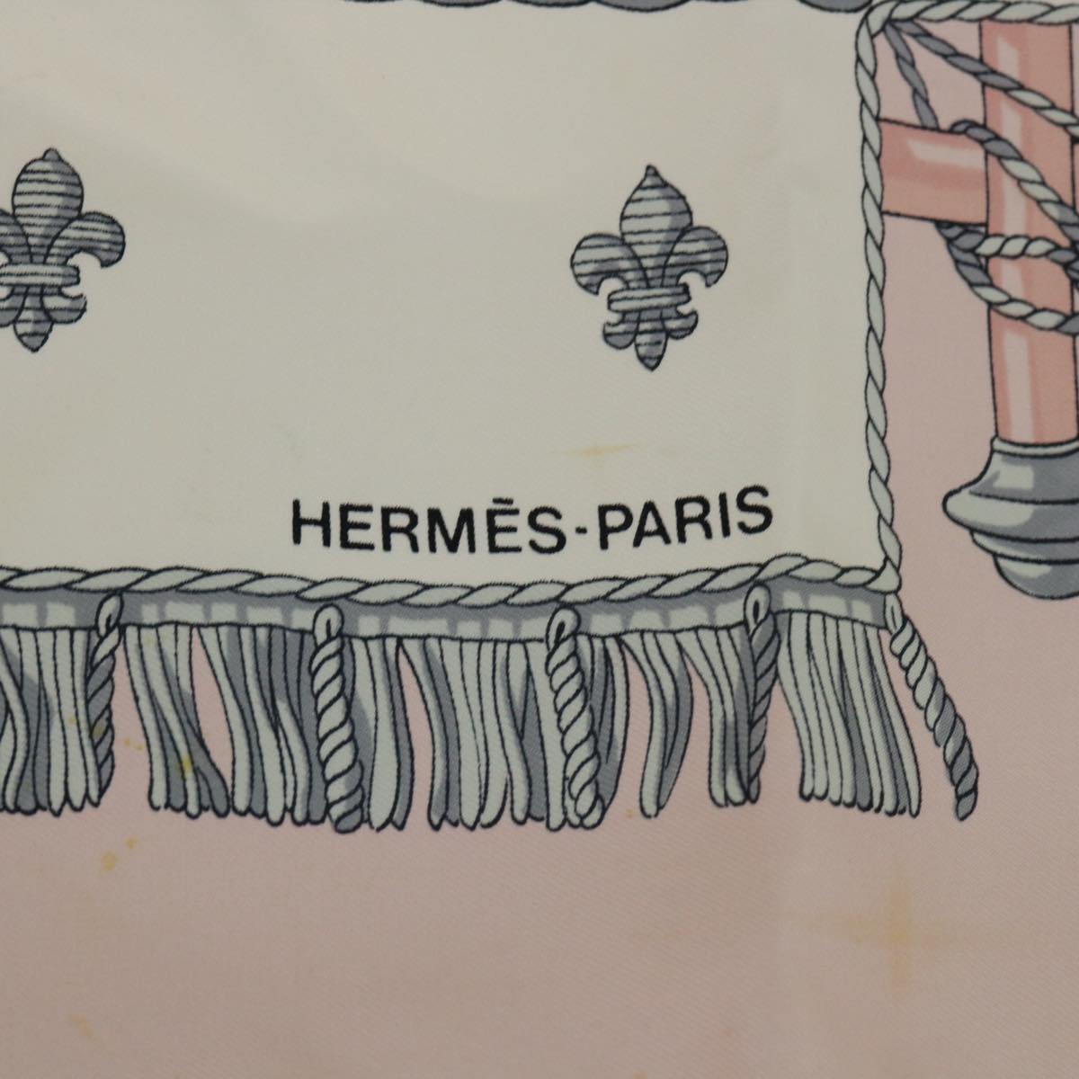 HERMES Carre 90 VUE DU CARROSSE DE LA GALERE LA REALE Scarf Silk Auth am4908