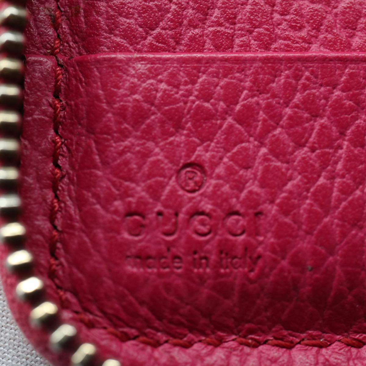 GUCCI Swing Wallet Leather Pink 354497 Auth am4913