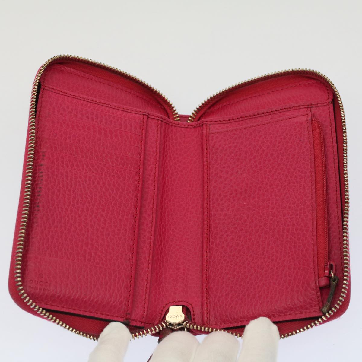 GUCCI Swing Wallet Leather Pink 354497 Auth am4913