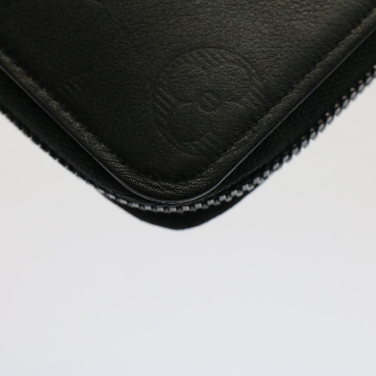 LOUIS VUITTON Monogram Shadow Zippy Wallet Vertical Black M62902 LV Auth am4919