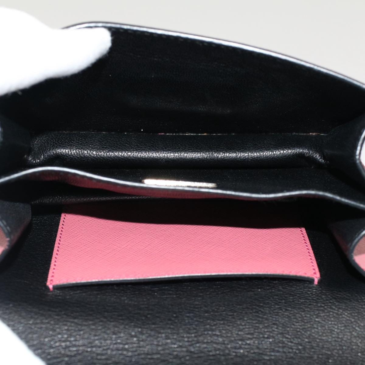 PRADA Mini Hand Bag Safiano leather 2way Pink Auth am4942V