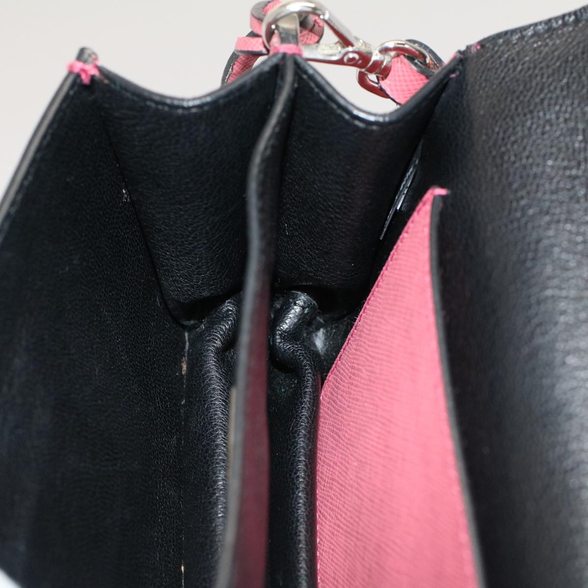 PRADA Mini Hand Bag Safiano leather 2way Pink Auth am4942V
