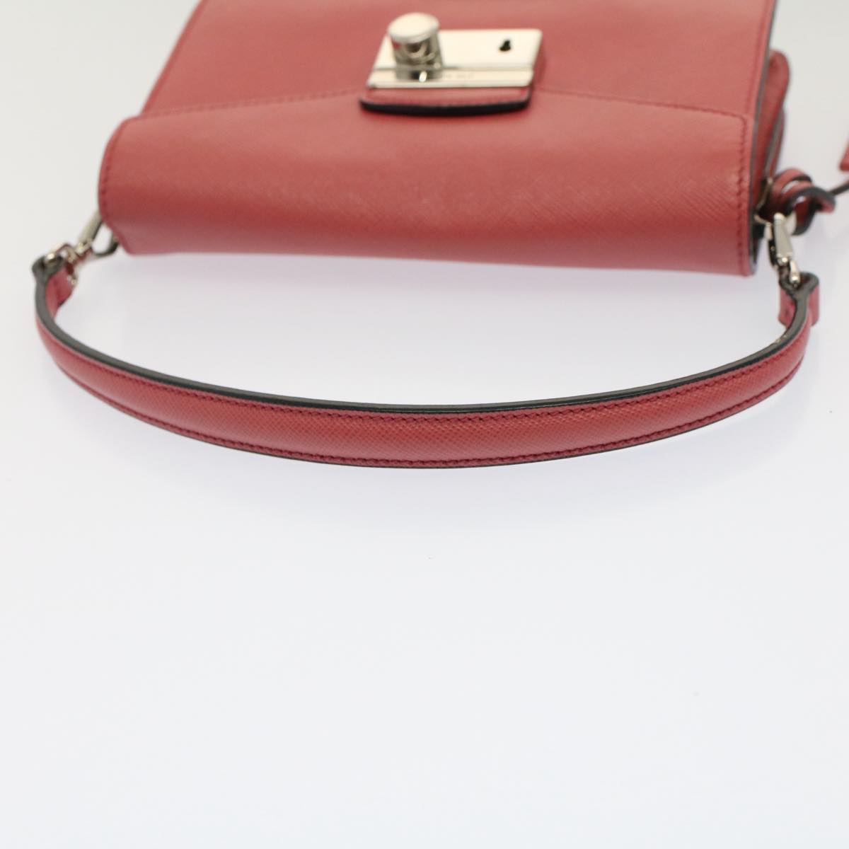 PRADA Mini Hand Bag Safiano leather 2way Pink Auth am4942V