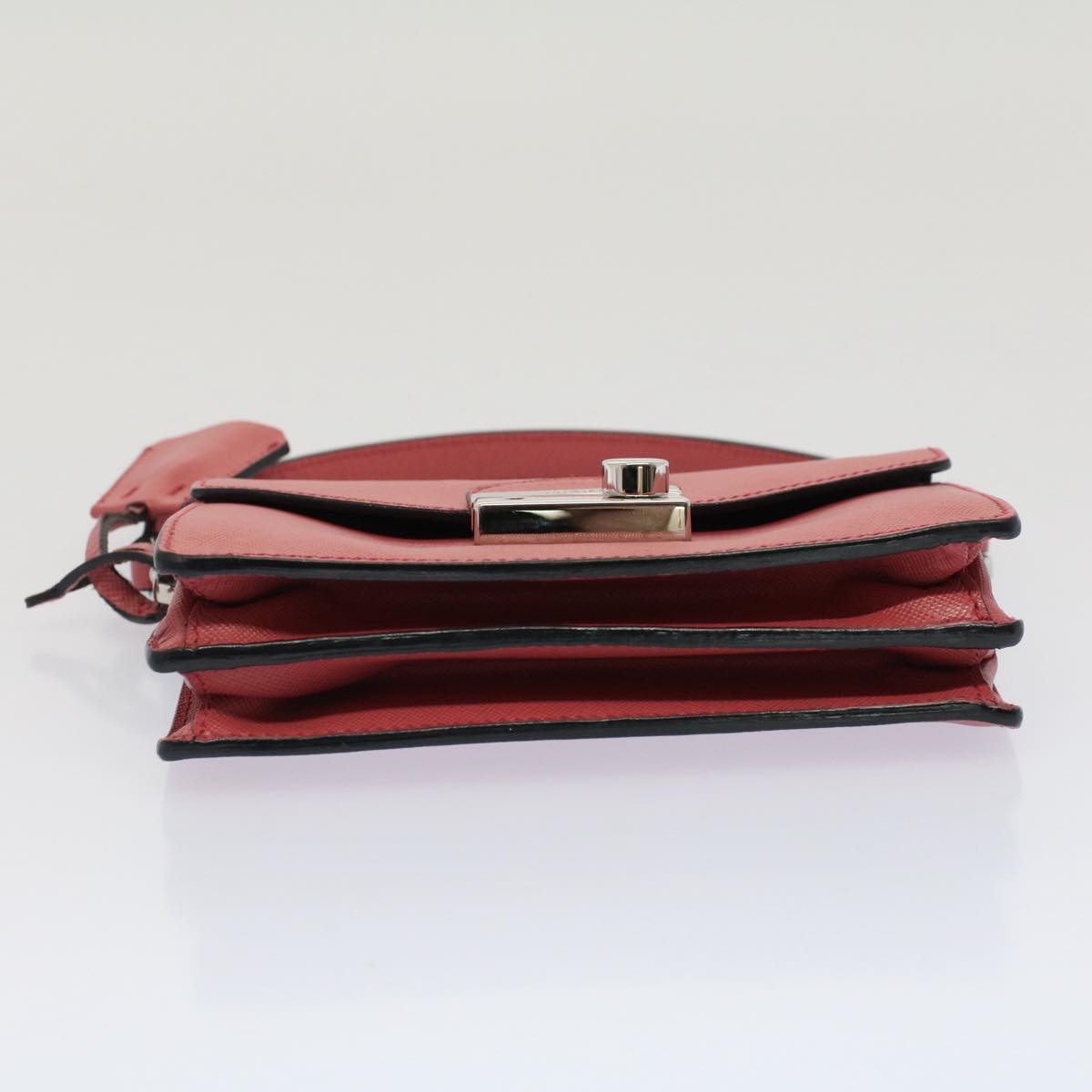 PRADA Mini Hand Bag Safiano leather 2way Pink Auth am4942V
