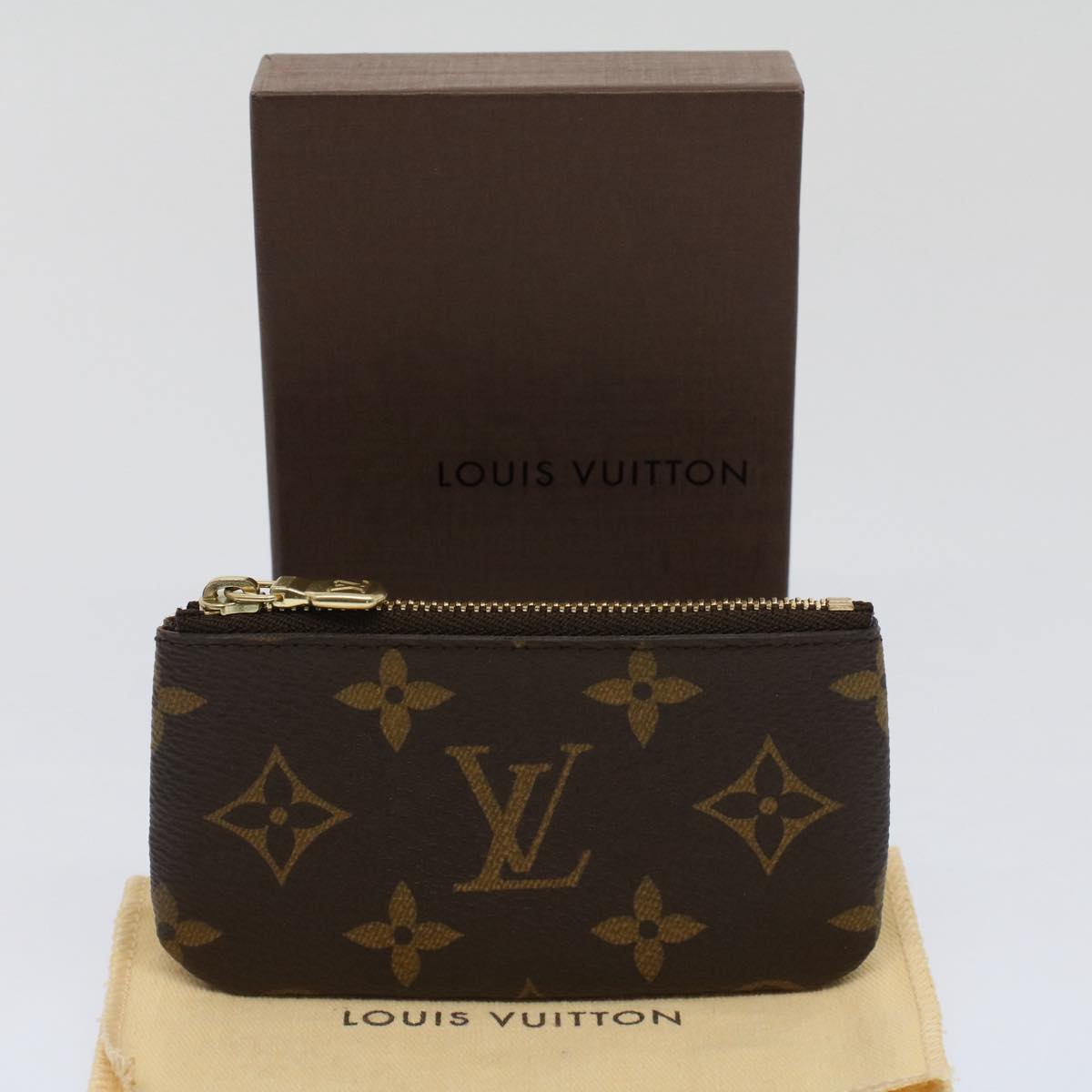 LOUIS VUITTON Monogram Pochette Cles Coin Purse M62650 LV Auth am4950