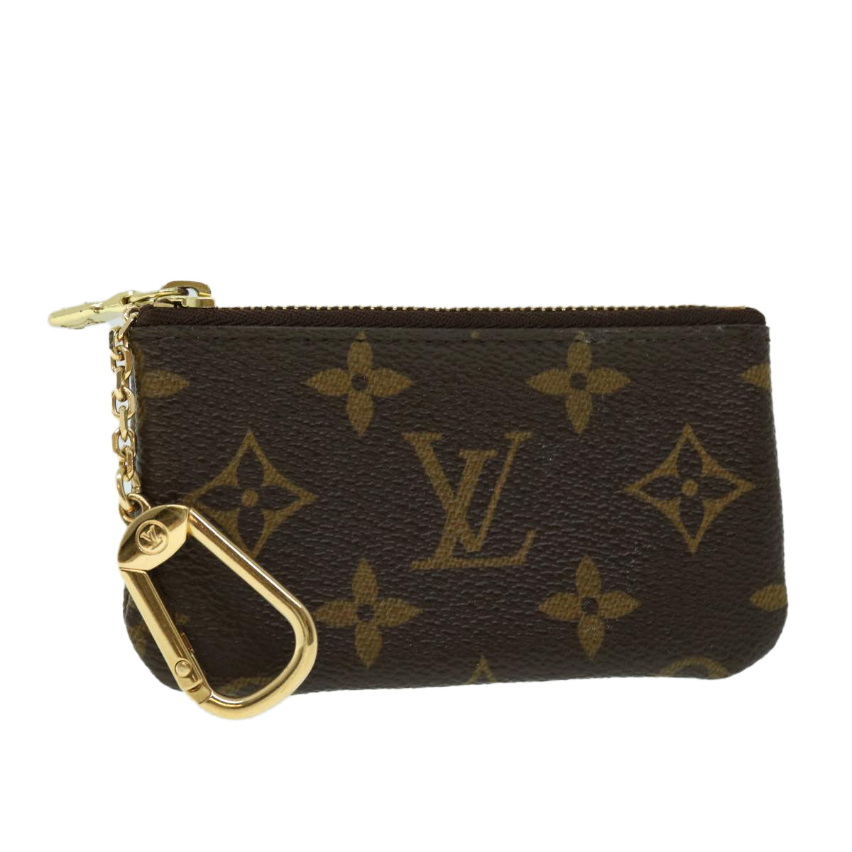 LOUIS VUITTON Monogram Pochette Cles Coin Purse M62650 LV Auth am4995