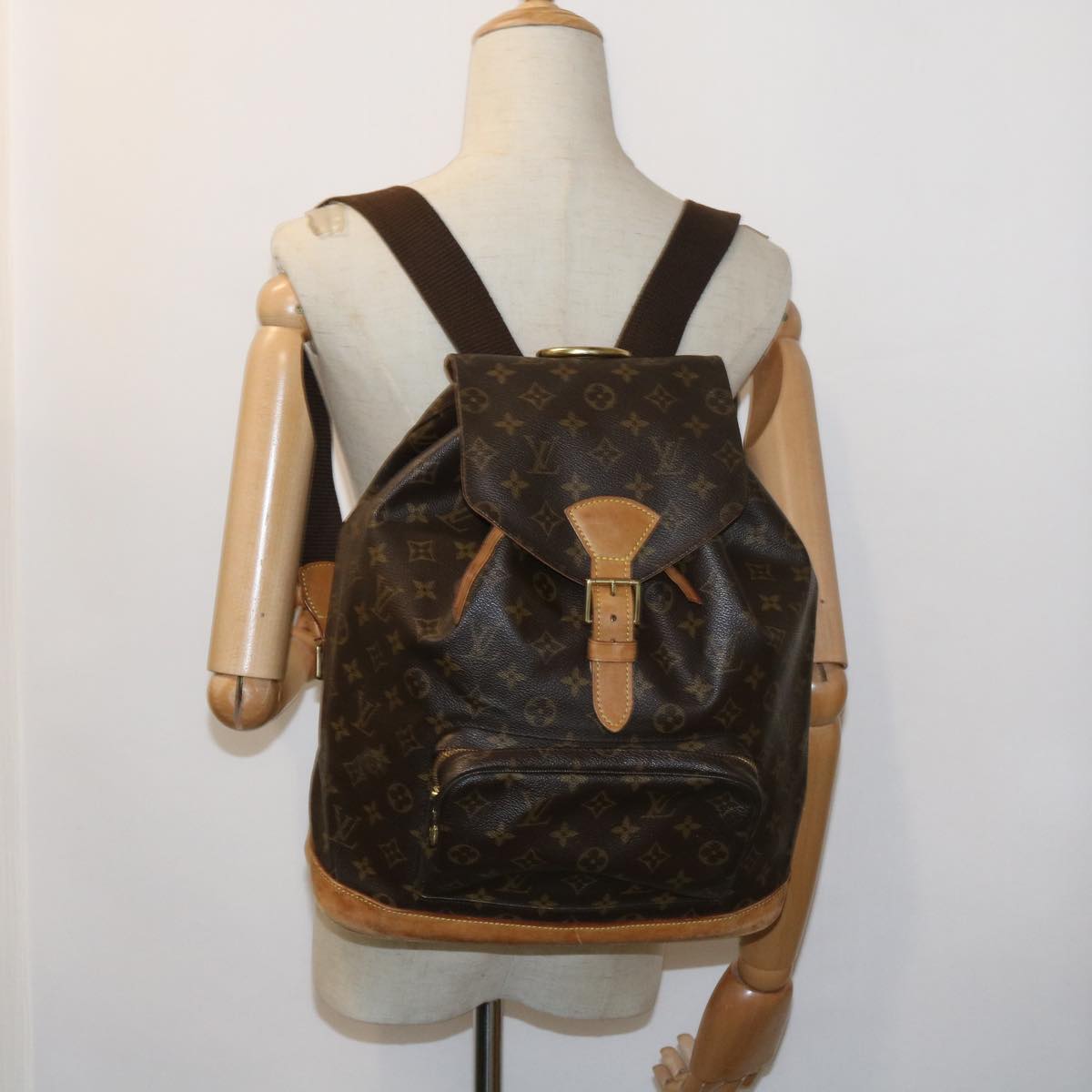 LOUIS VUITTON Monogram Montsouris GM Backpack M51135 LV Auth am5007