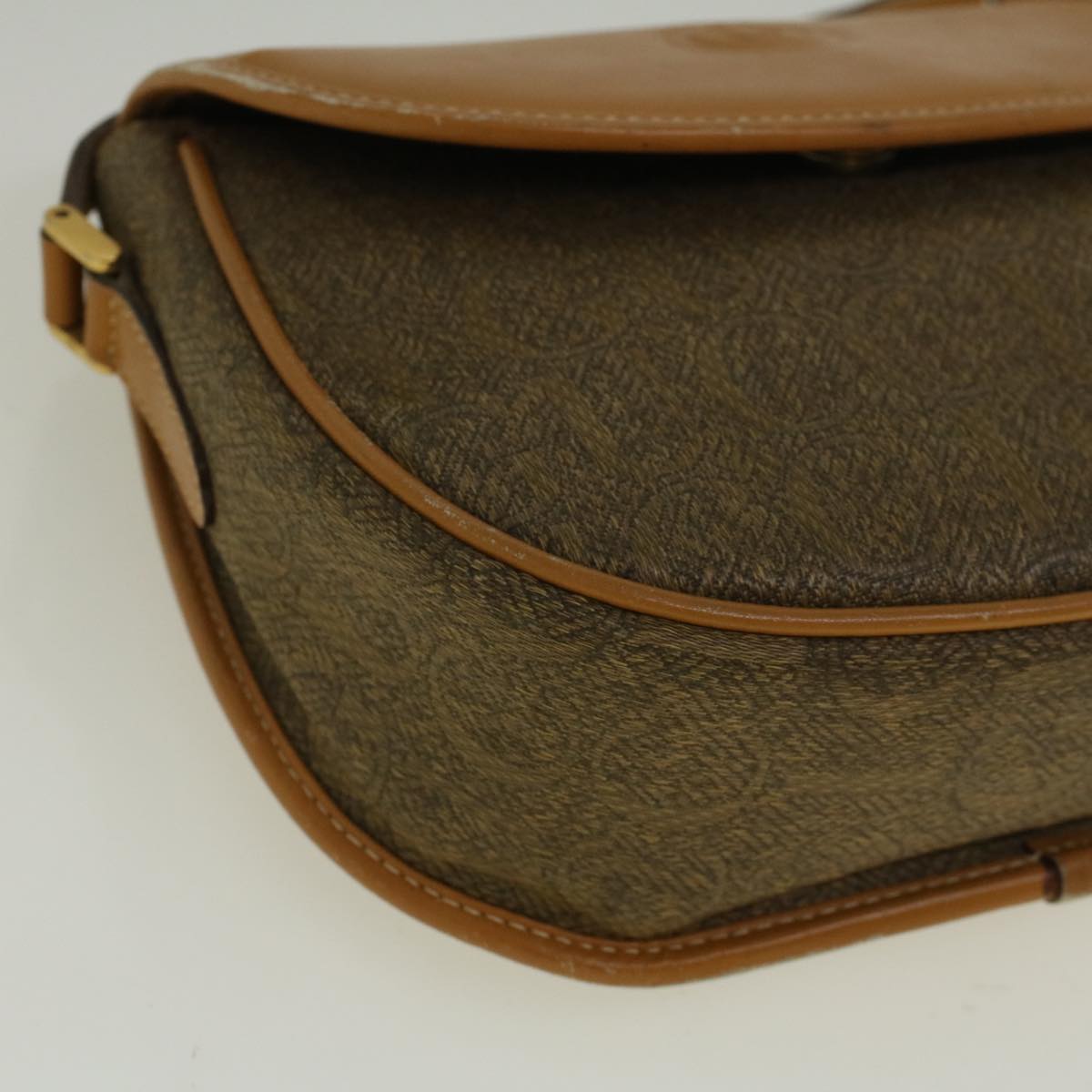 GUCCI Shoulder Bag Coated Canvas Brown 007 58 0074 Auth am5132