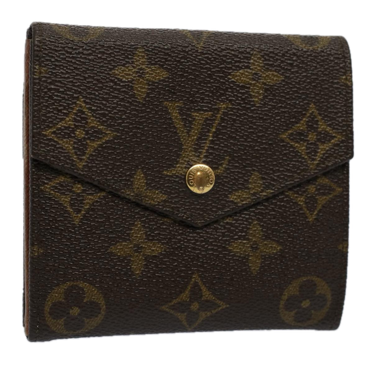 LOUIS VUITTON Monogram Porte Monnaie Bier Cartes Crdit Wallet M61652 Auth am5146