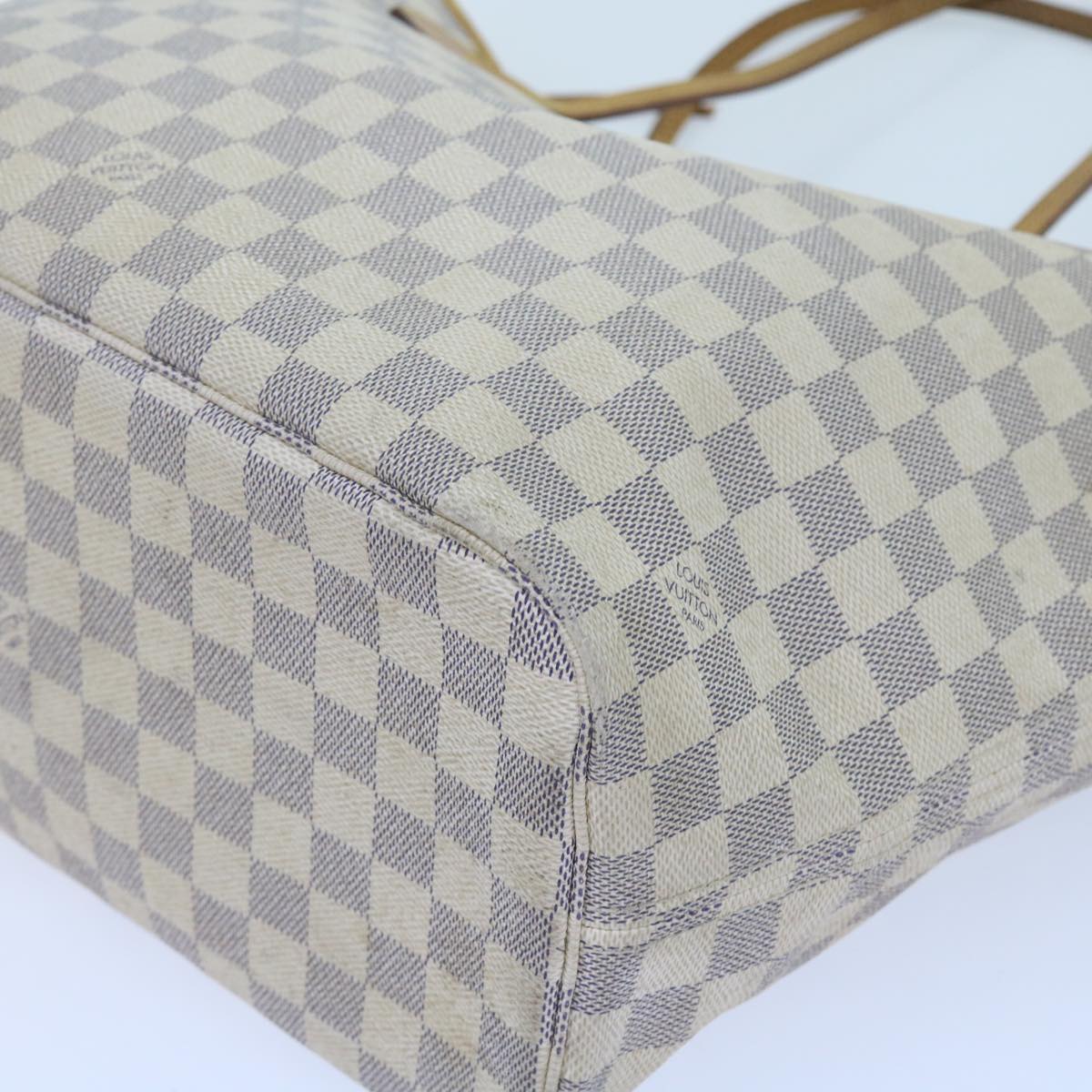 LOUIS VUITTON Damier Azur Neverfull MM Tote Bag N41605 LV Auth am5160