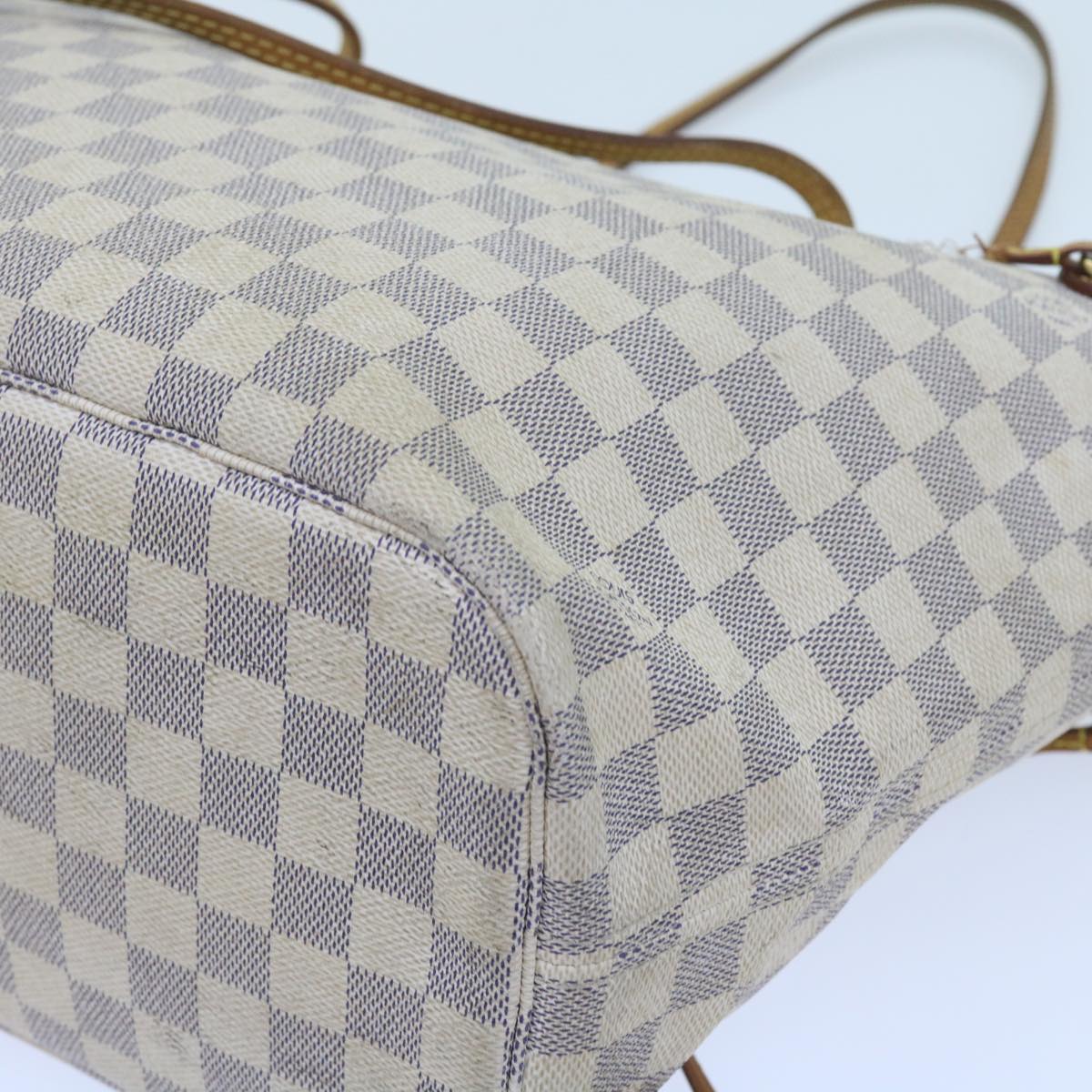 LOUIS VUITTON Damier Azur Neverfull MM Tote Bag N41605 LV Auth am5160