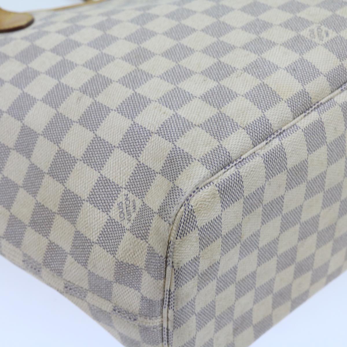 LOUIS VUITTON Damier Azur Neverfull MM Tote Bag N41605 LV Auth am5160