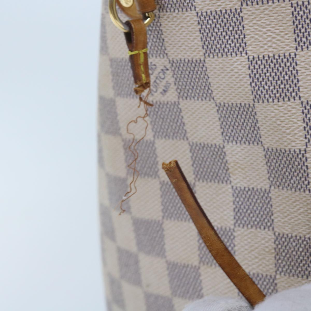 LOUIS VUITTON Damier Azur Neverfull MM Tote Bag N41605 LV Auth am5160