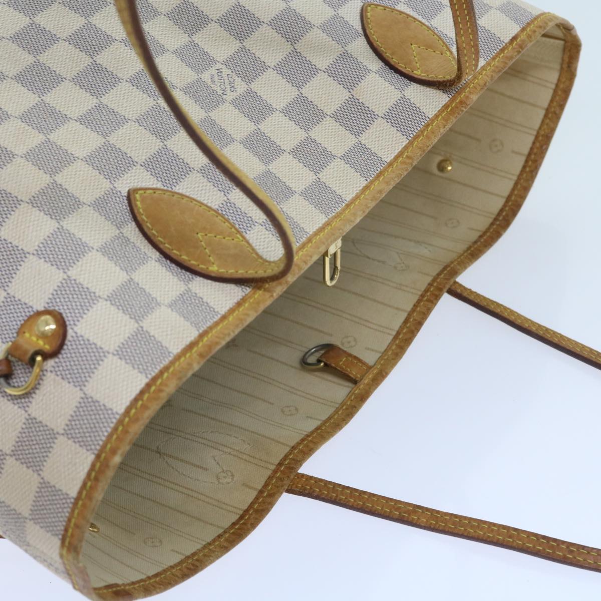 LOUIS VUITTON Damier Azur Neverfull MM Tote Bag N41605 LV Auth am5160