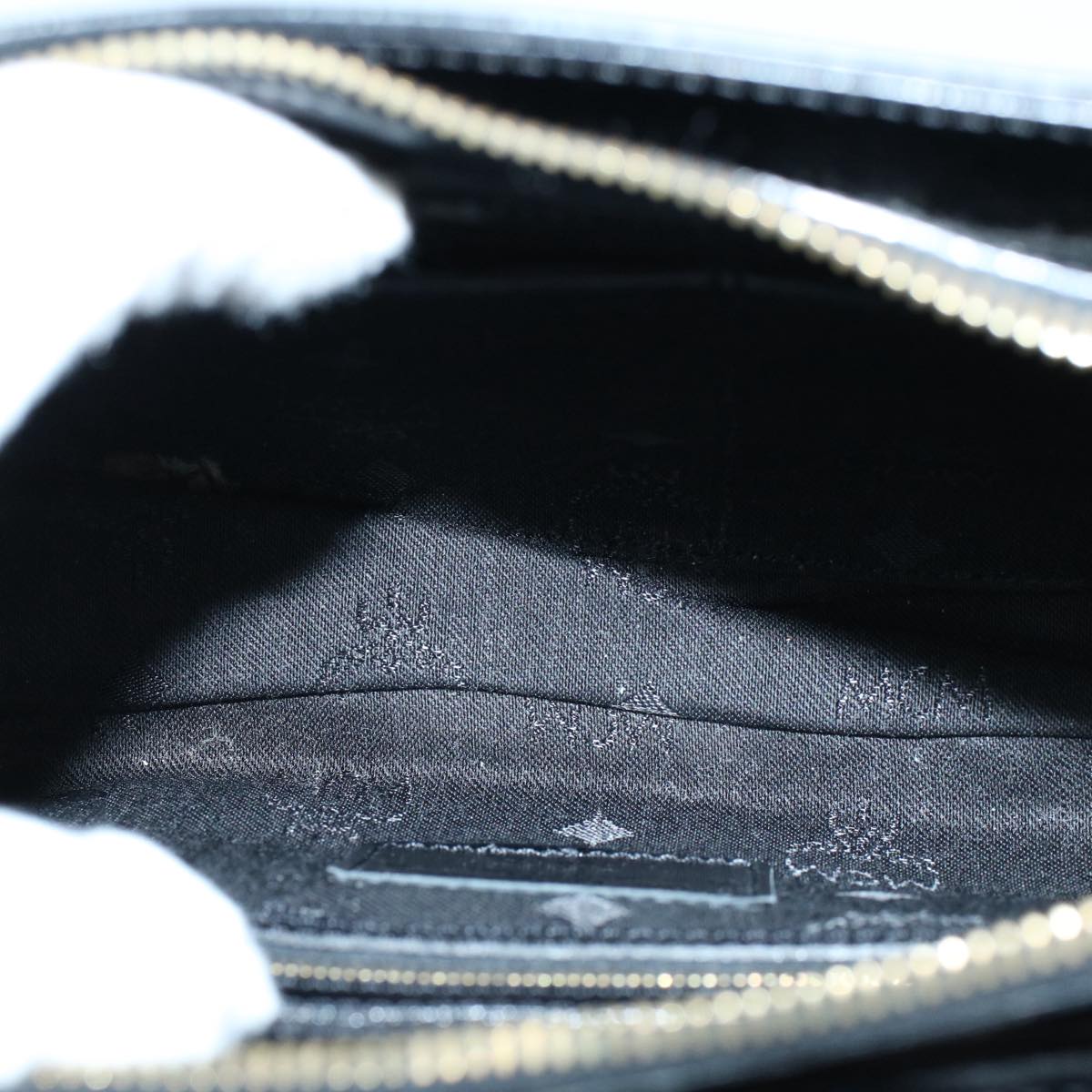 MCM Vicetos Logogram Shoulder Bag PVC Leather Black Auth am5162