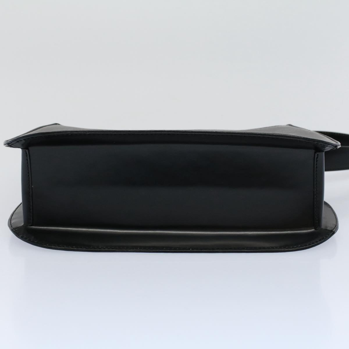 MCM Vicetos Logogram Shoulder Bag PVC Leather Black Auth am5162