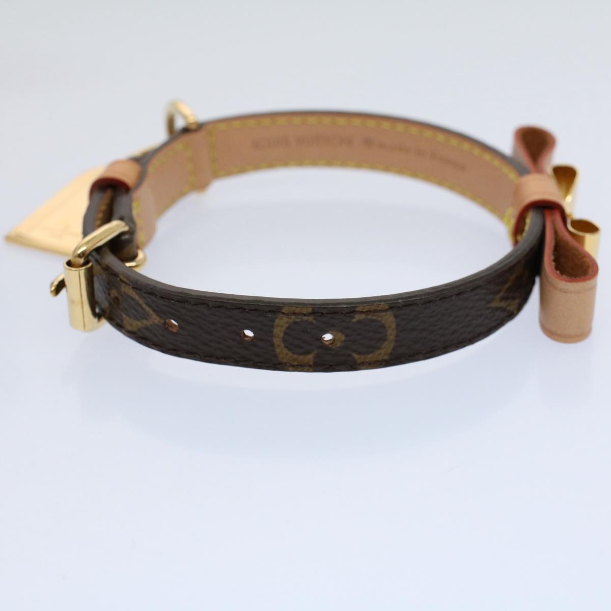 LOUIS VUITTON Monogram Collier Baxter XS Dog Leash M58073 LV Auth am5167