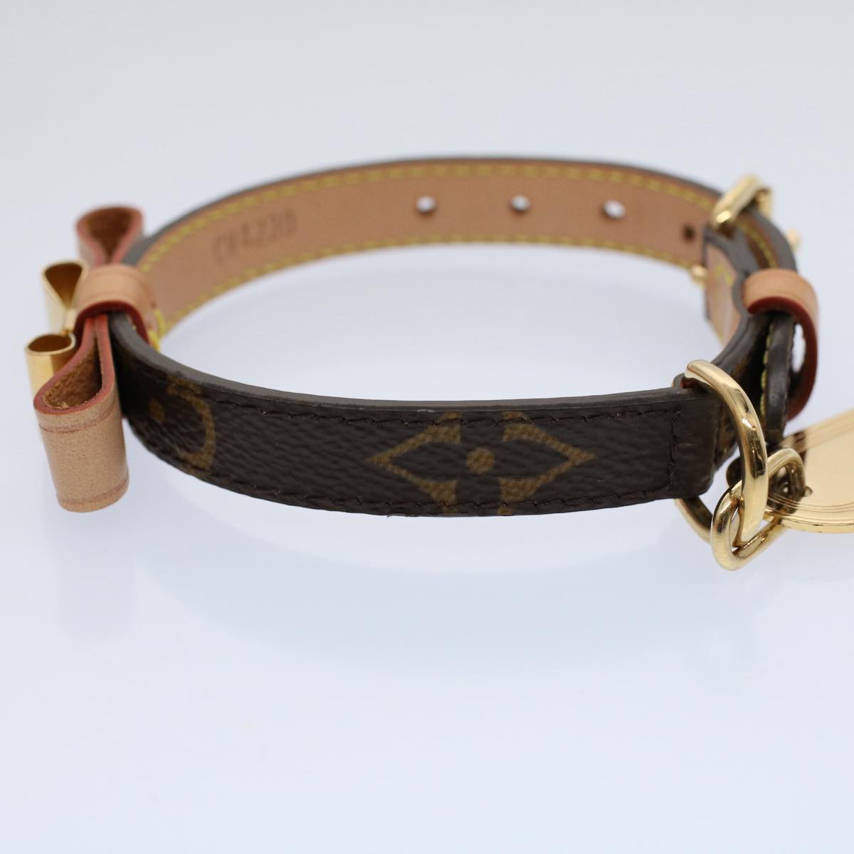 LOUIS VUITTON Monogram Collier Baxter XS Dog Leash M58073 LV Auth am5167