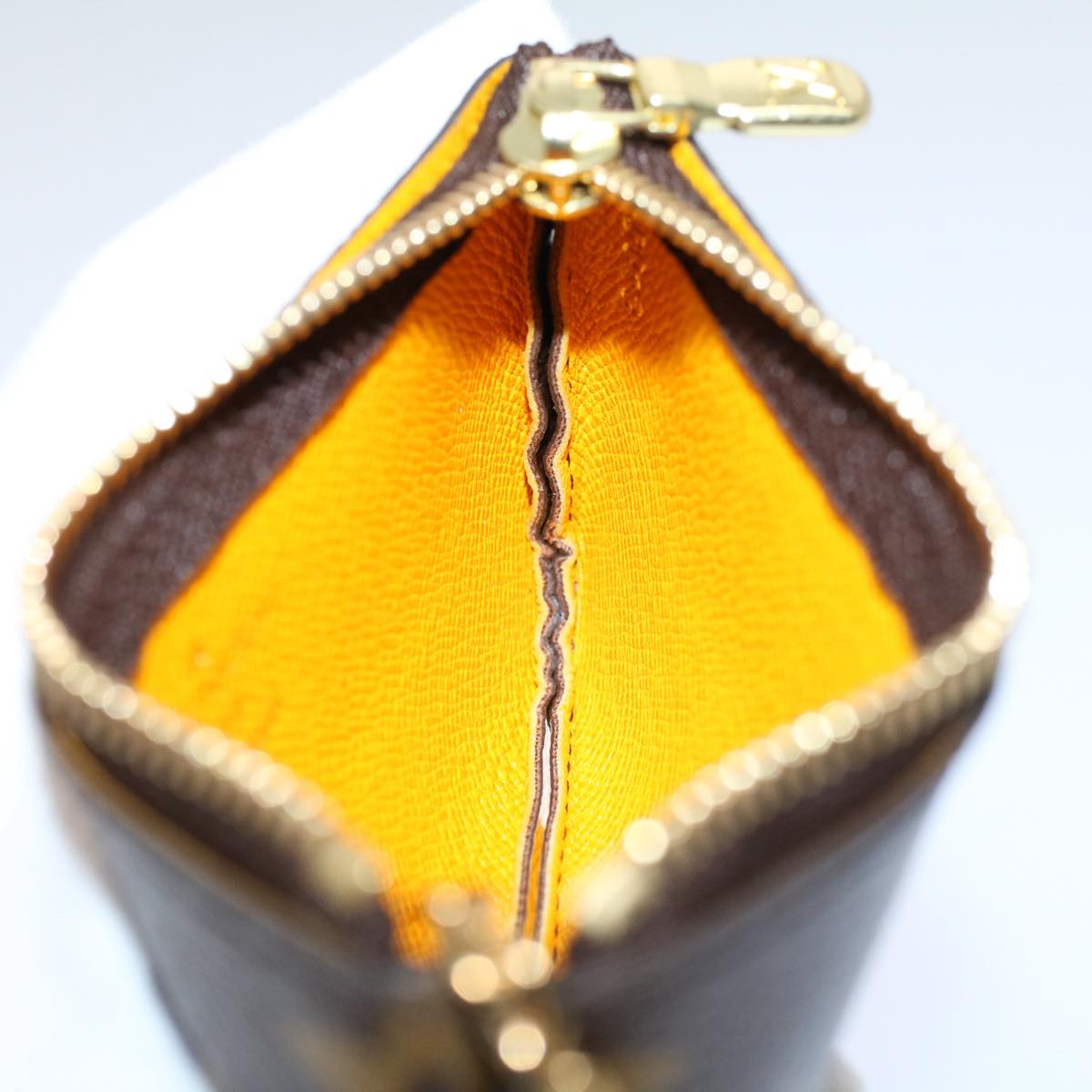 LOUIS VUITTON Monogram Groom Pochette Cles Coin Purse Jaune M60033 Auth am5172