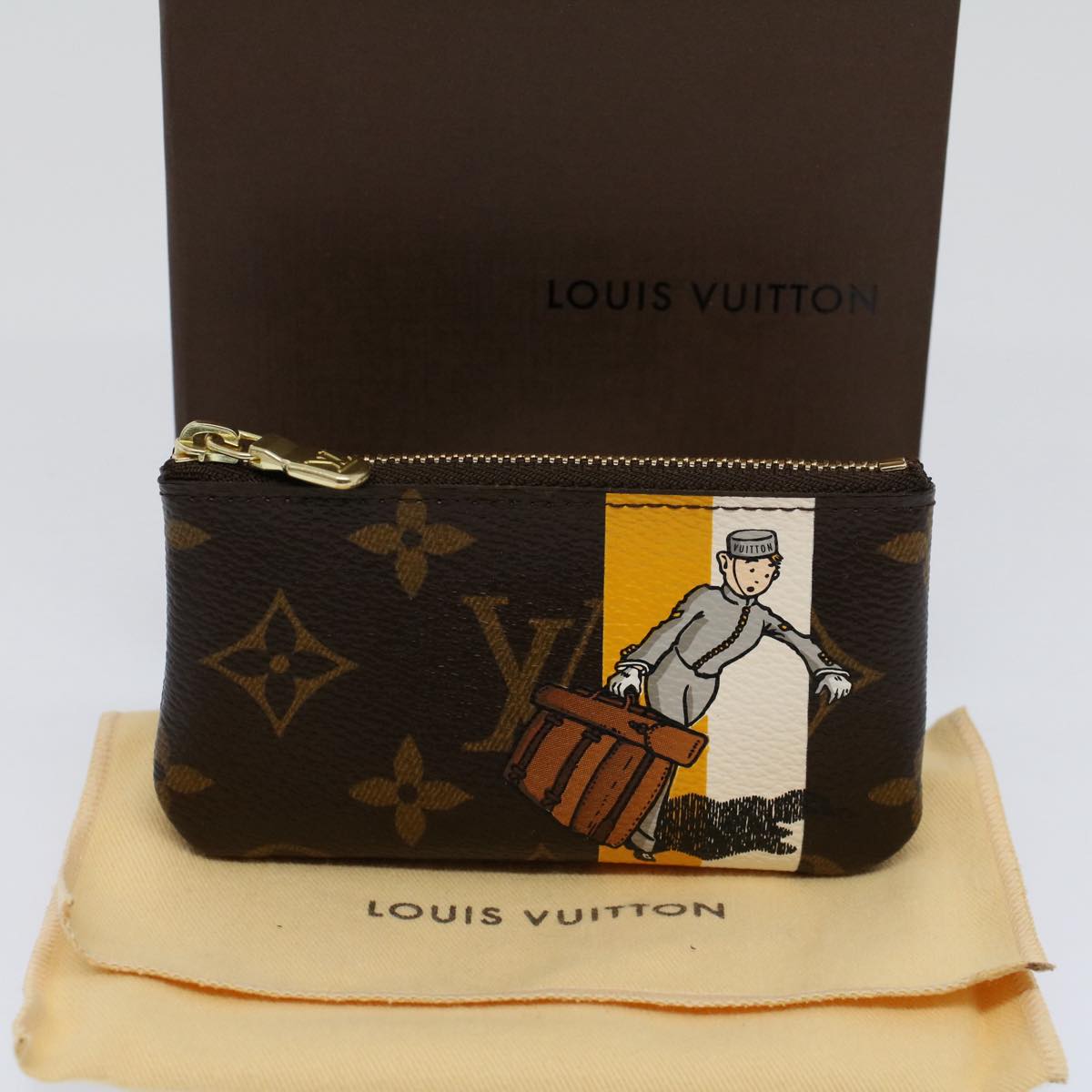 LOUIS VUITTON Monogram Groom Pochette Cles Coin Purse Jaune M60033 Auth am5172