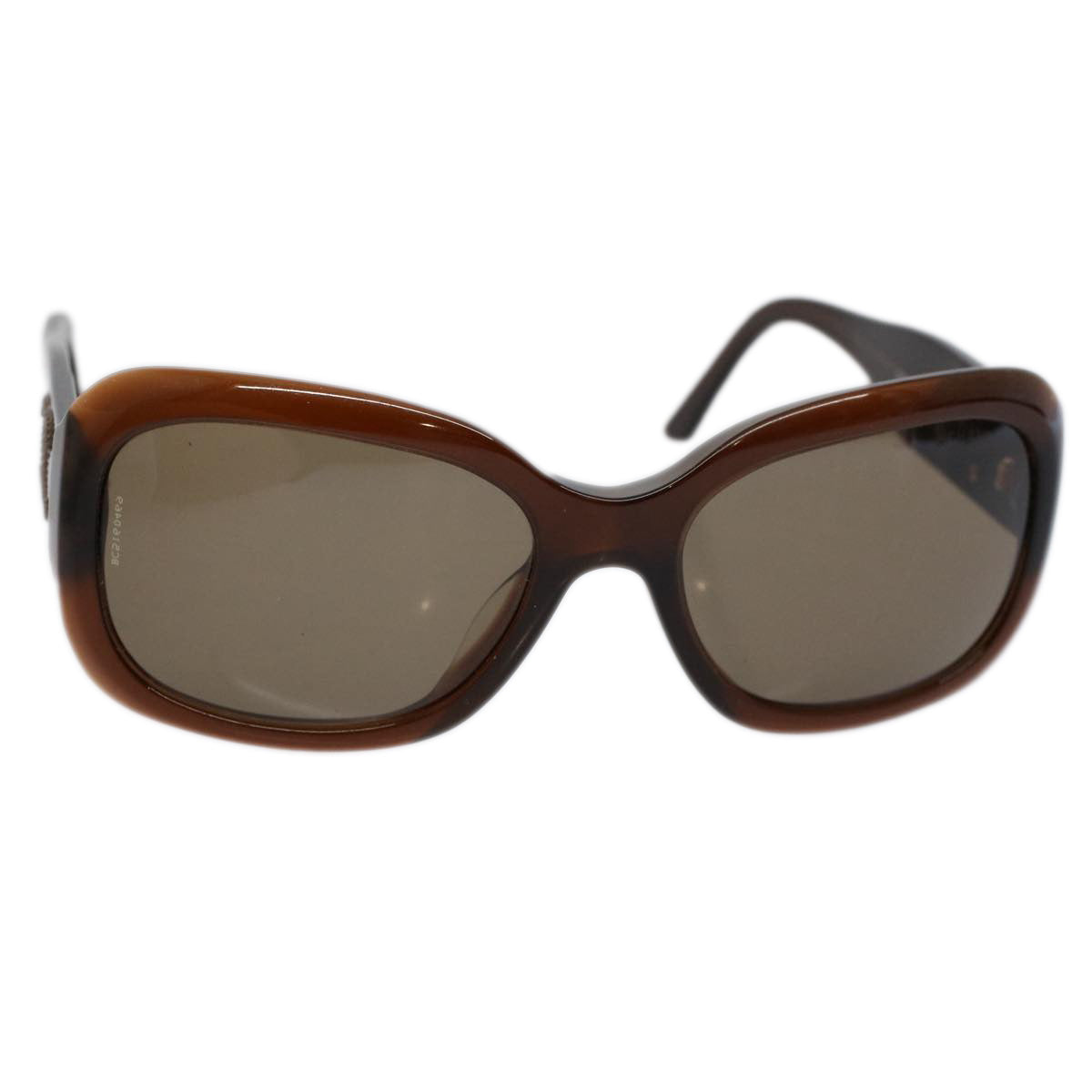 CHANEL Sunglasses Brown CC Auth am5178