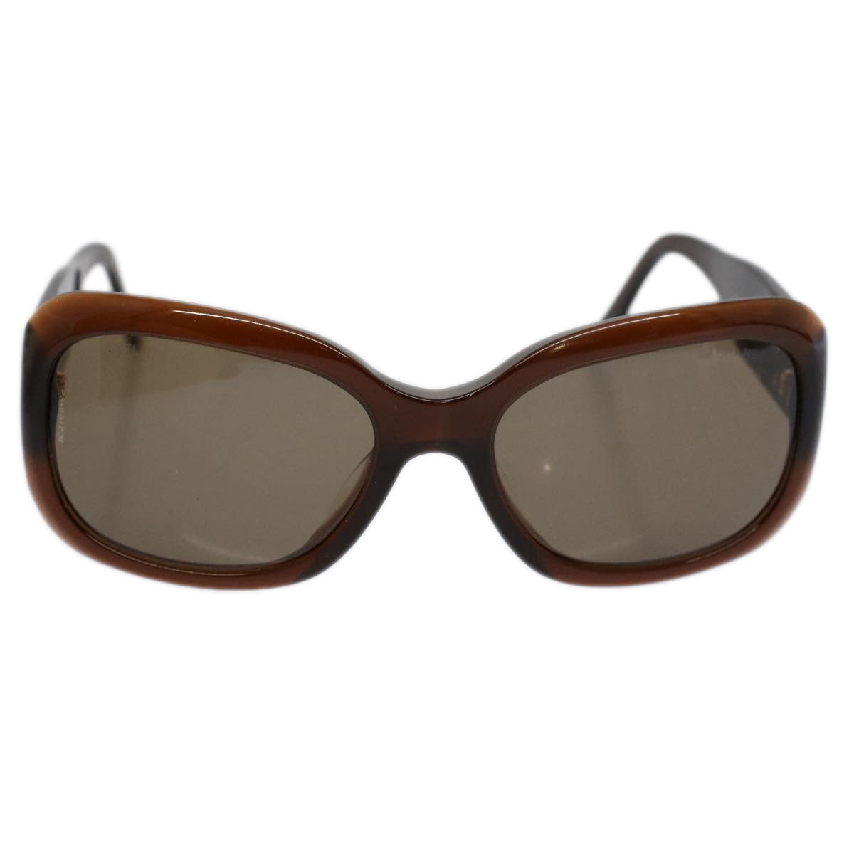 CHANEL Sunglasses Brown CC Auth am5178