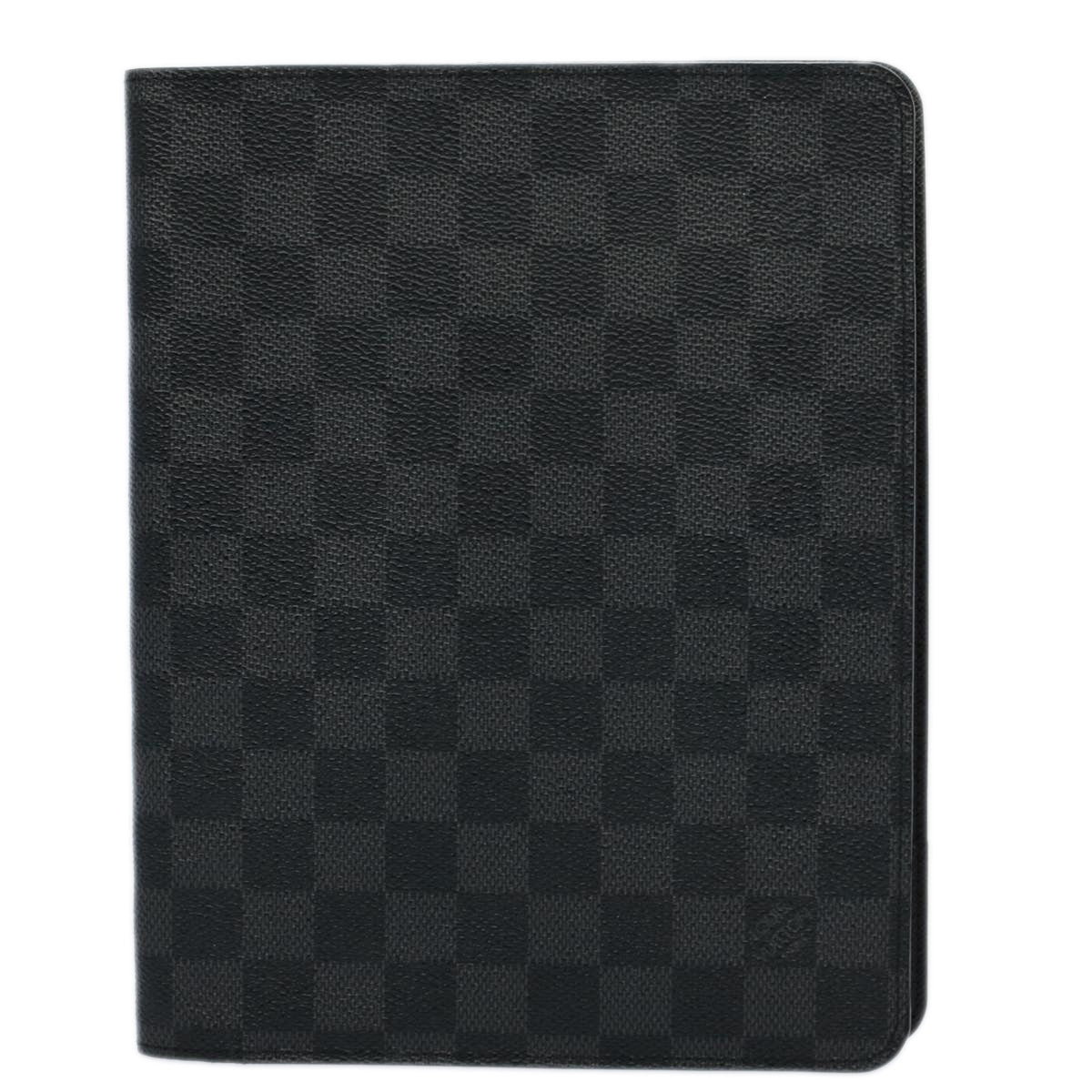 LOUIS VUITTON Damier Graphite Agenda Bureau Note Cover R20974 LV Auth am5184