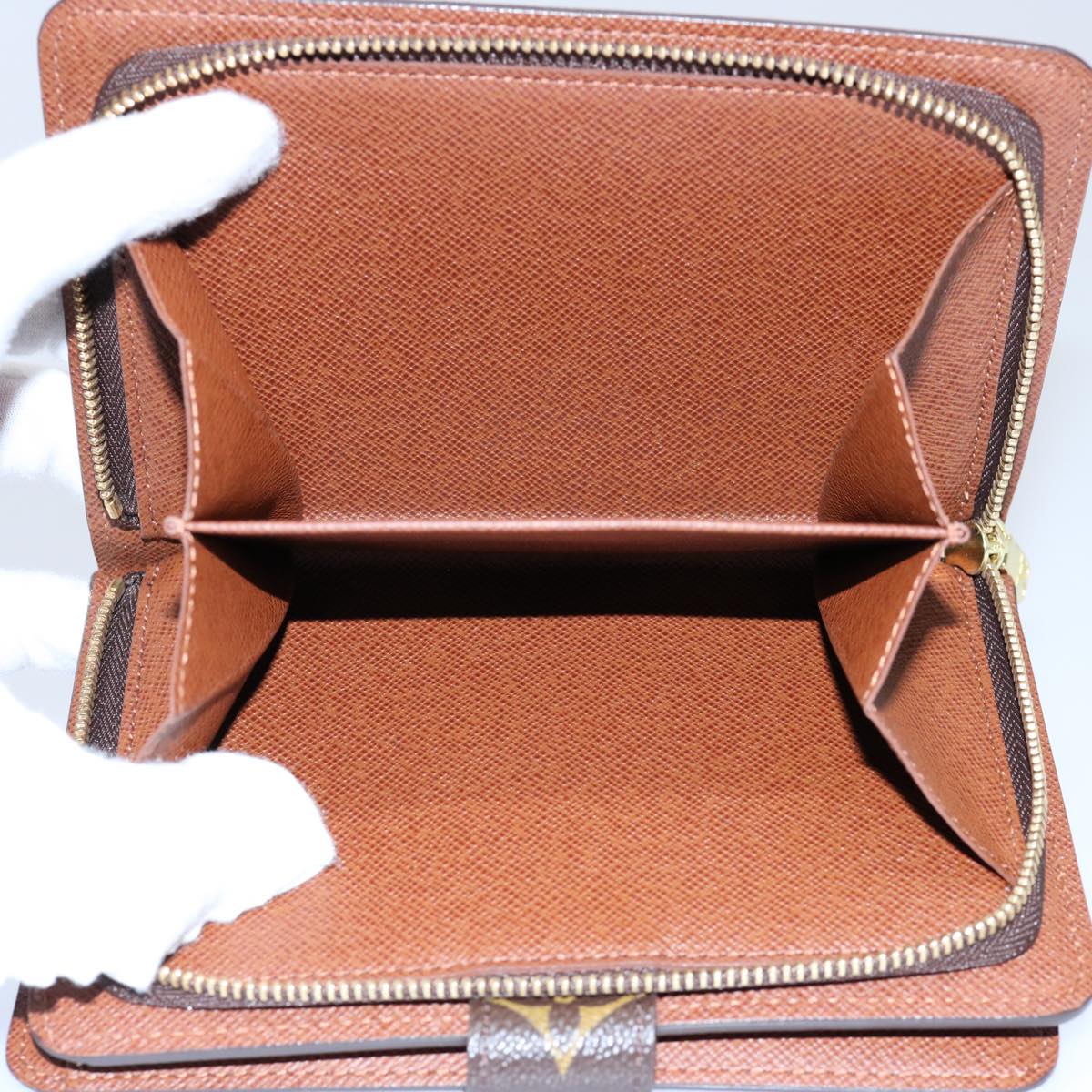 LOUIS VUITTON Monogram Porto Papie Zip Wallet M61207 LV Auth am5270