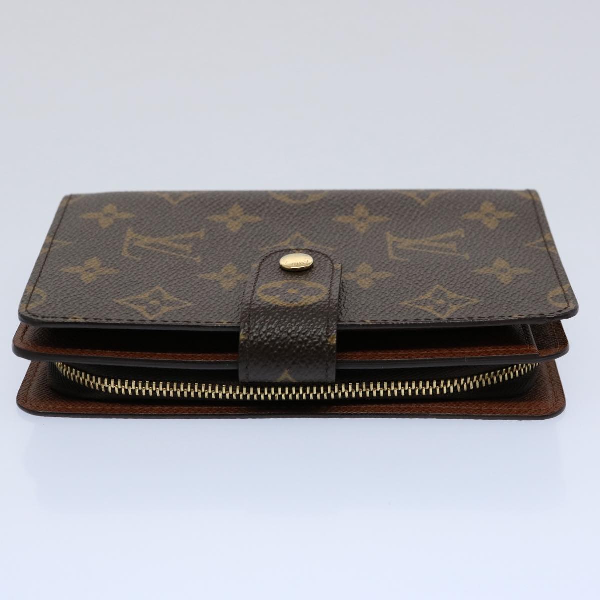 LOUIS VUITTON Monogram Porto Papie Zip Wallet M61207 LV Auth am5270