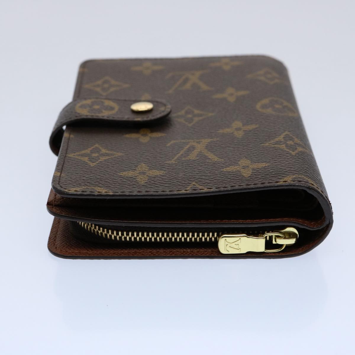 LOUIS VUITTON Monogram Porto Papie Zip Wallet M61207 LV Auth am5270