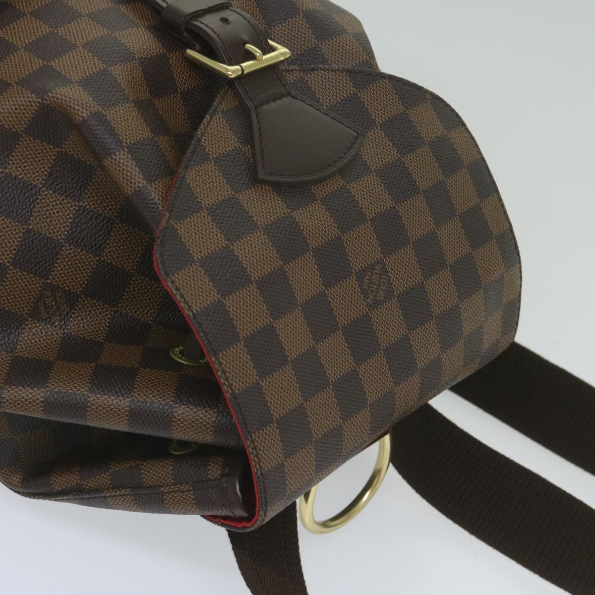 LOUIS VUITTON Damier Ebene Montsouris GM Backpack N51139 LV Auth am5291A