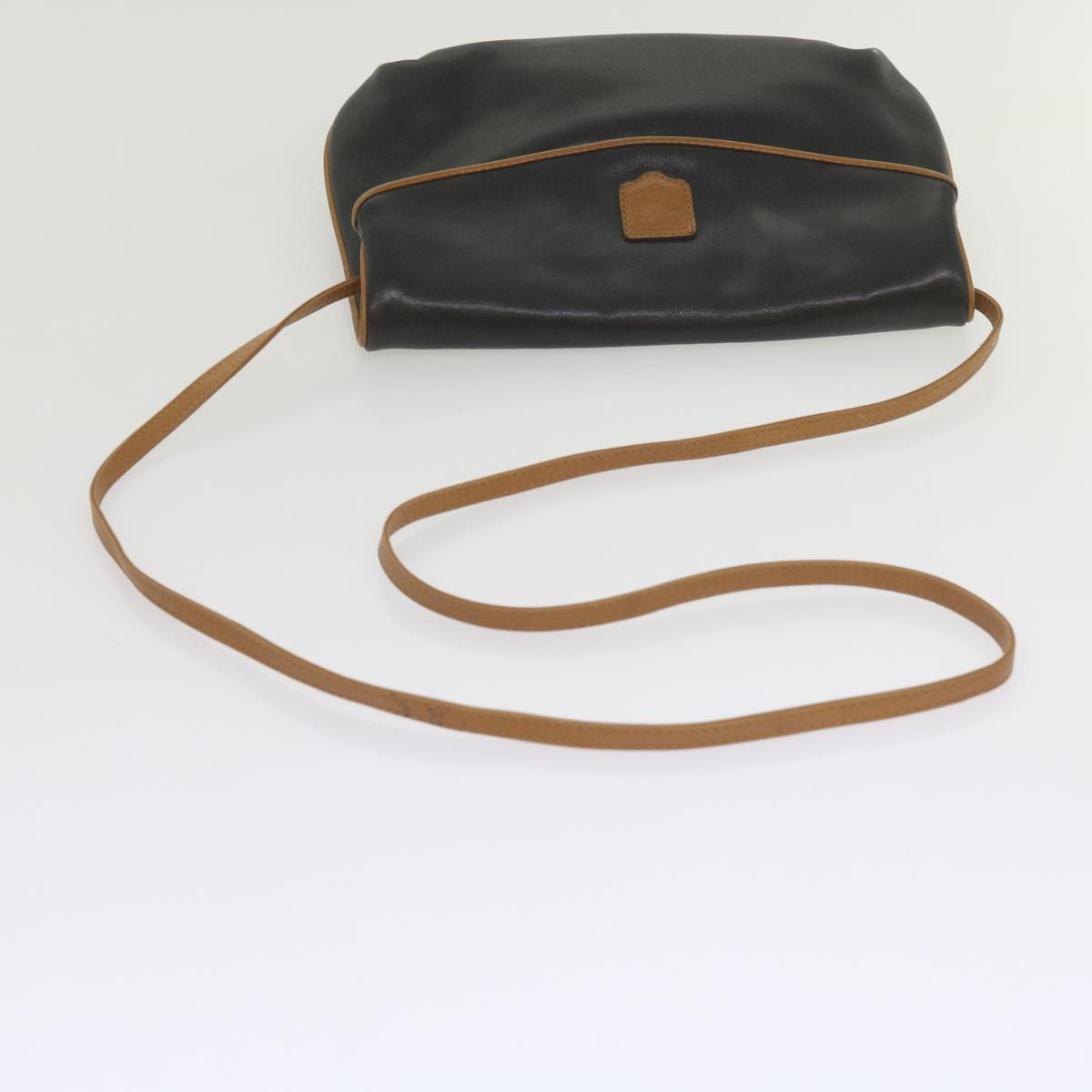 CELINE Shoulder Bag Leather Black Auth am5325