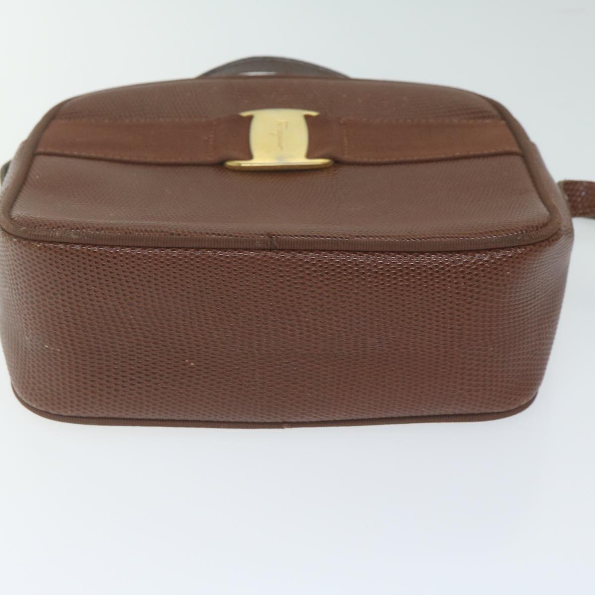 Salvatore Ferragamo Shoulder Bag PVC 2 Set Brown Red Auth am5331