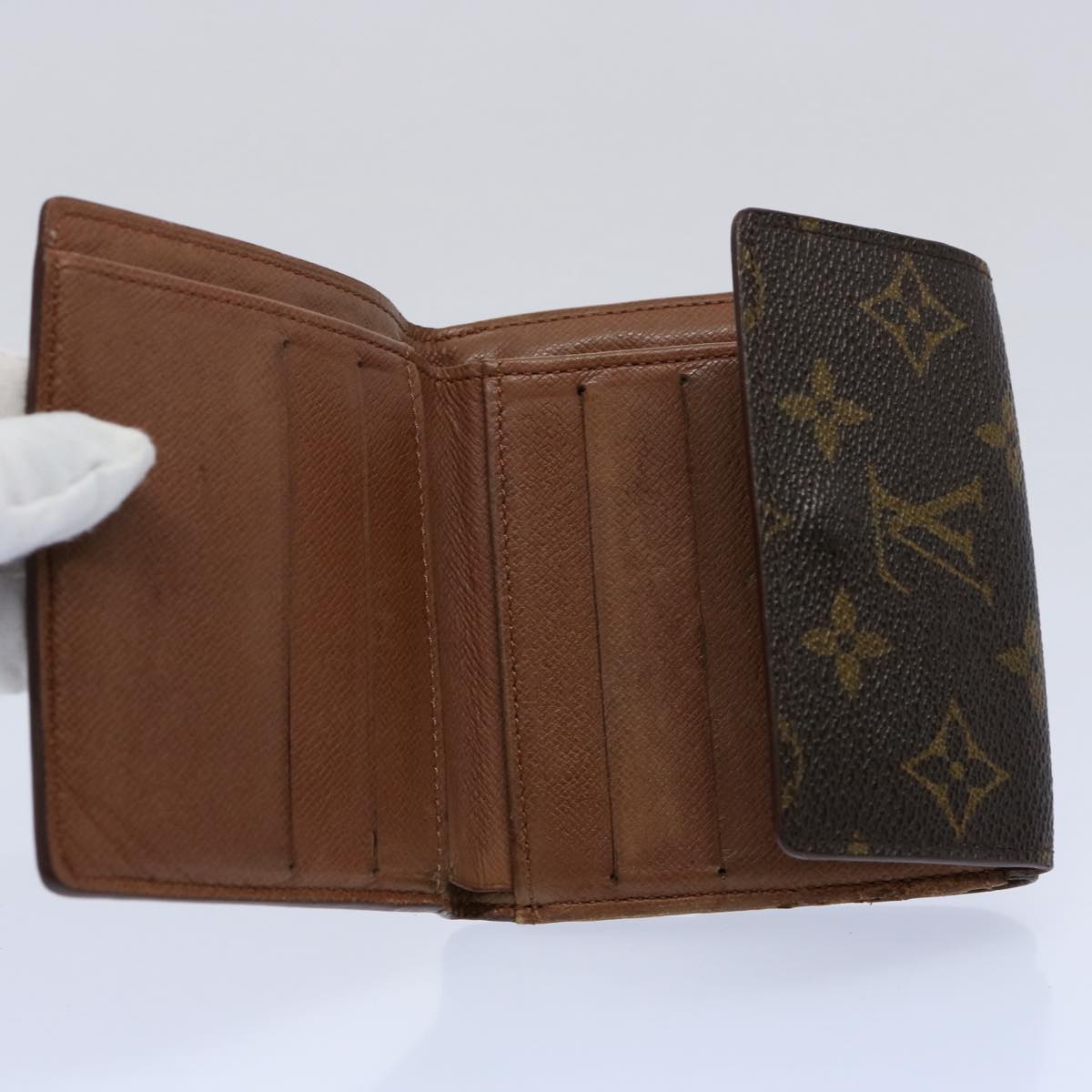 LOUIS VUITTON Monogram Porte Monnaie Bier Cartes Crdit Wallet M61652 Auth am5332