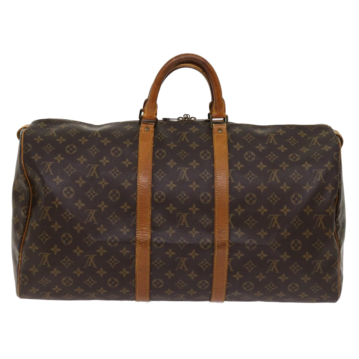 LOUIS VUITTON Monogram Keepall 55 Boston Bag M41424 LV Auth am5372