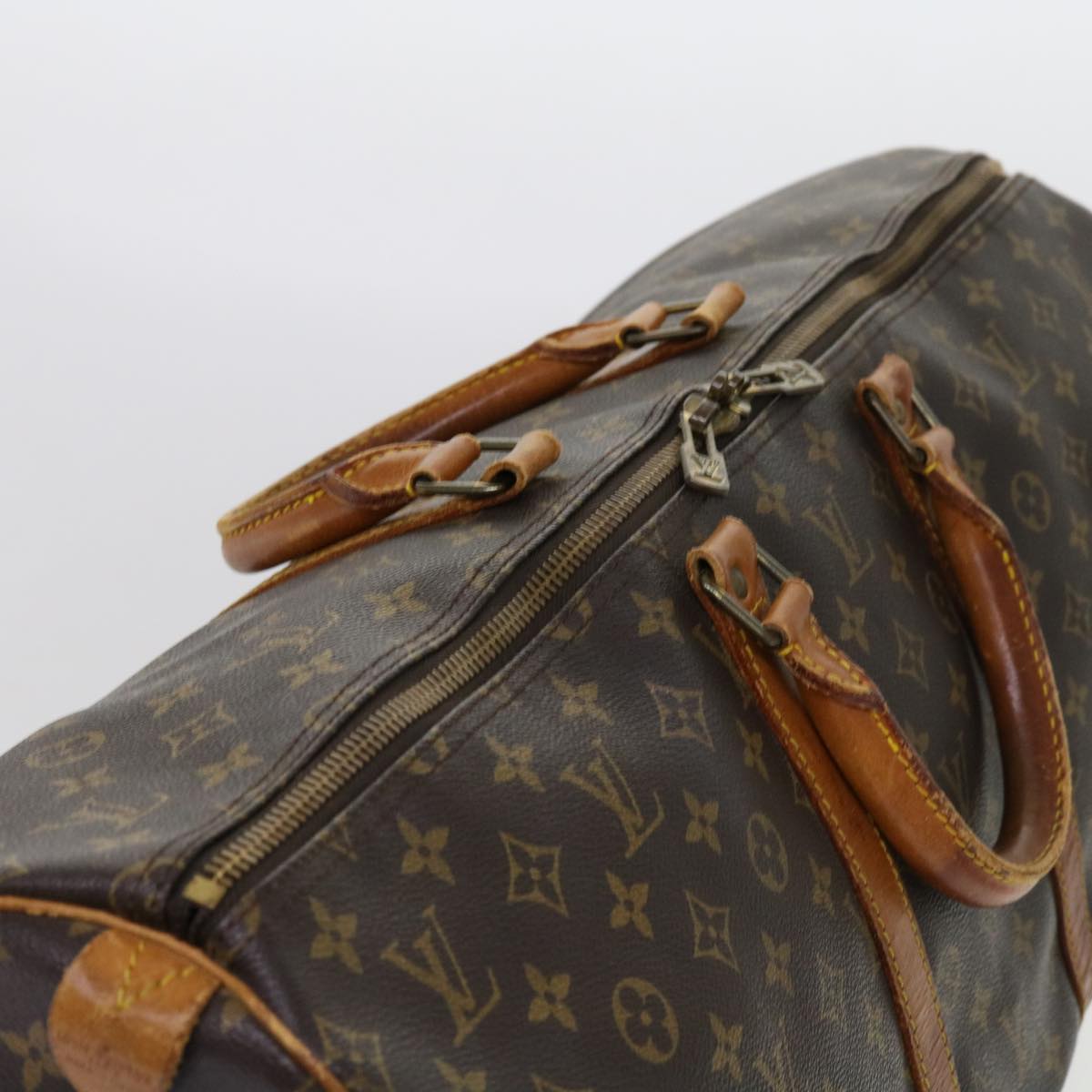 LOUIS VUITTON Monogram Keepall 55 Boston Bag M41424 LV Auth am5372