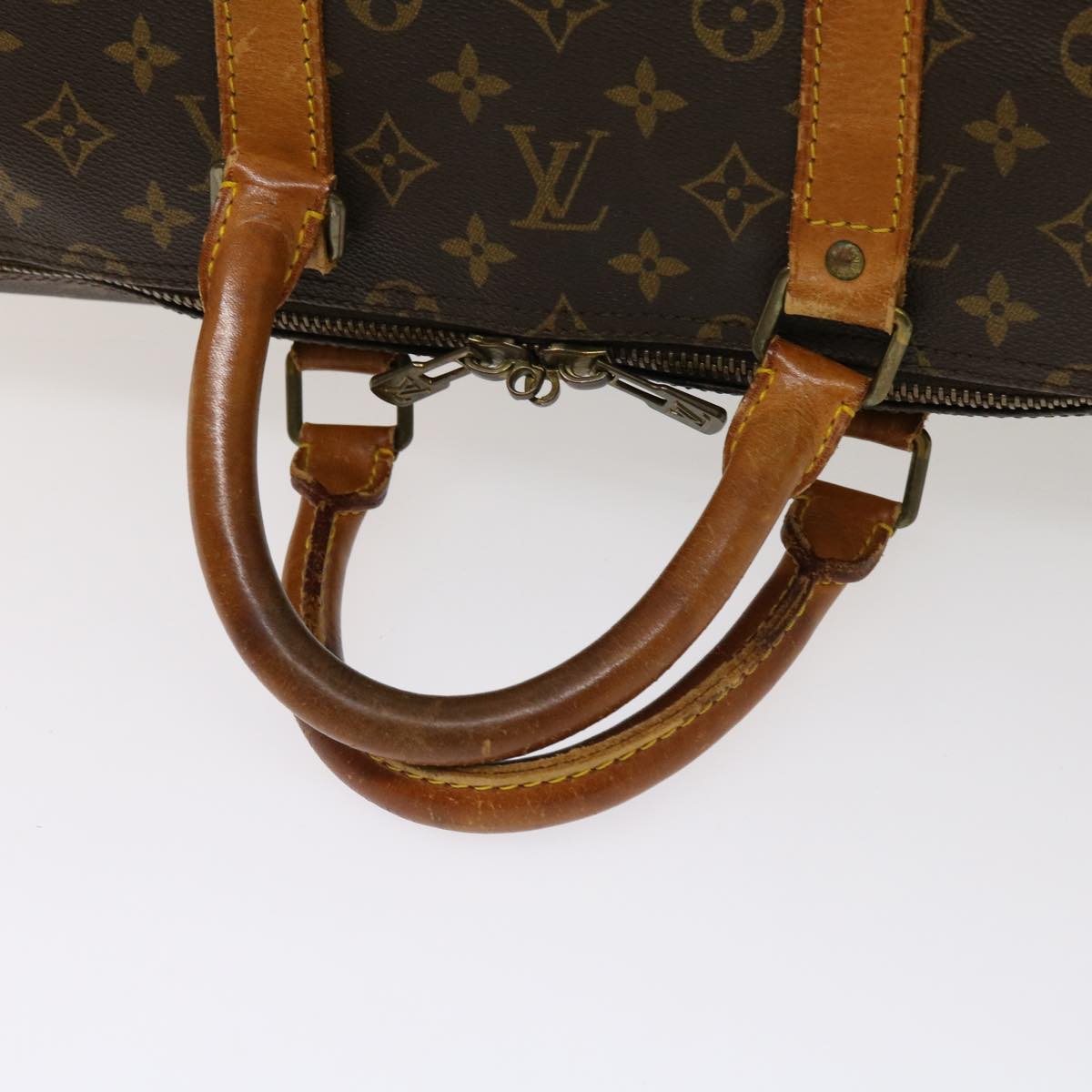 LOUIS VUITTON Monogram Keepall 55 Boston Bag M41424 LV Auth am5372