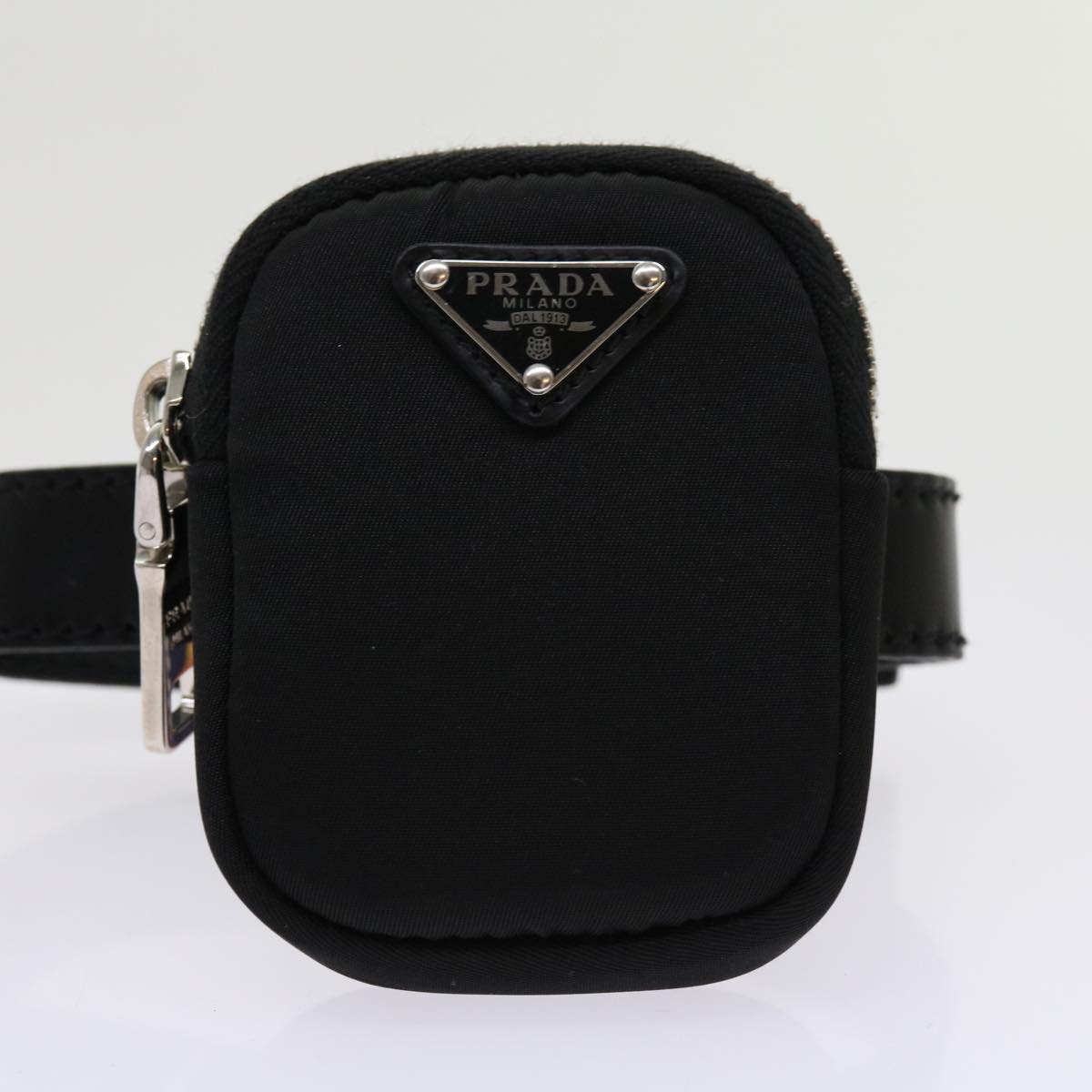 PRADA Boots Pouch Nylon Black Auth am5384