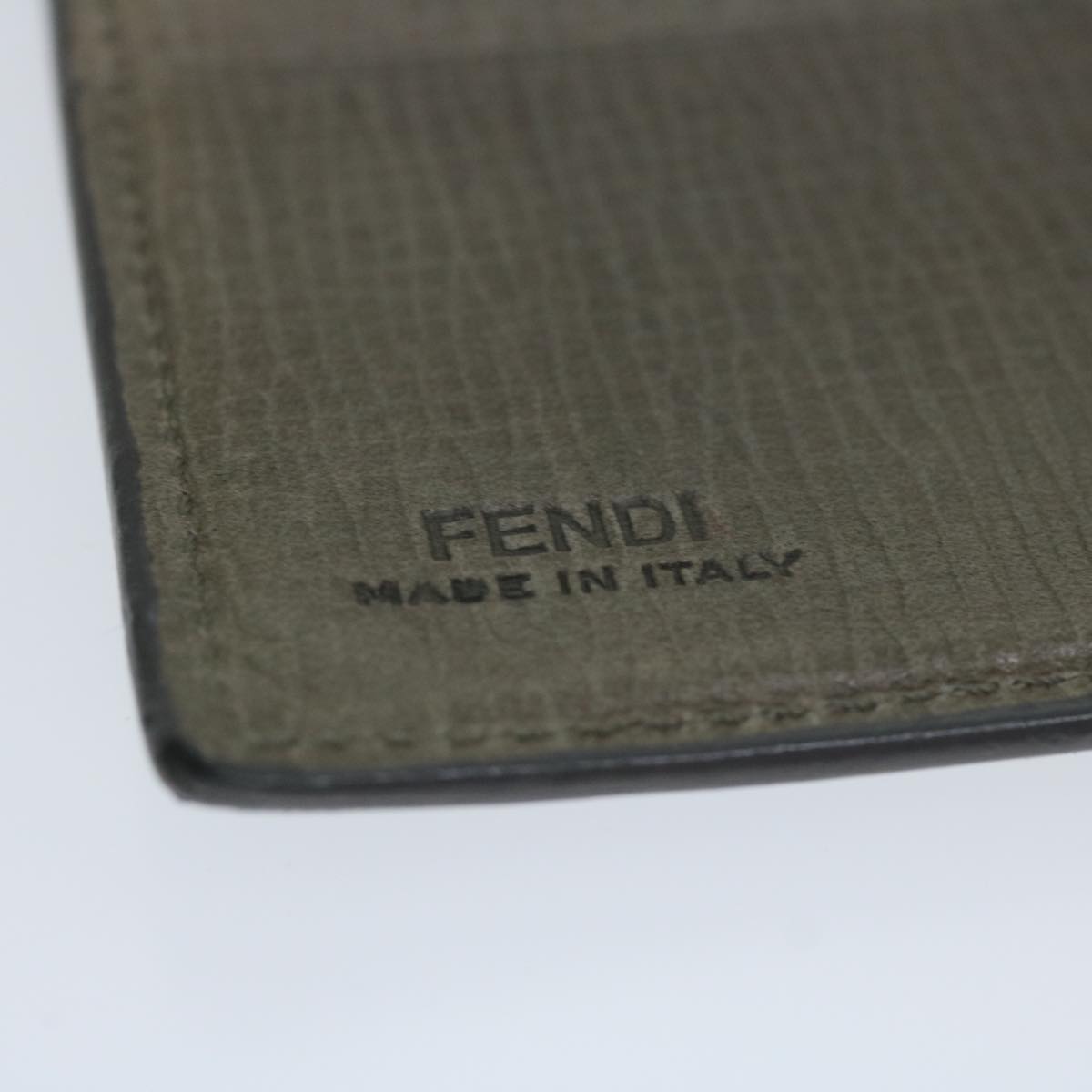 FENDI Zucca Canvas Wallet Gray Auth am5394