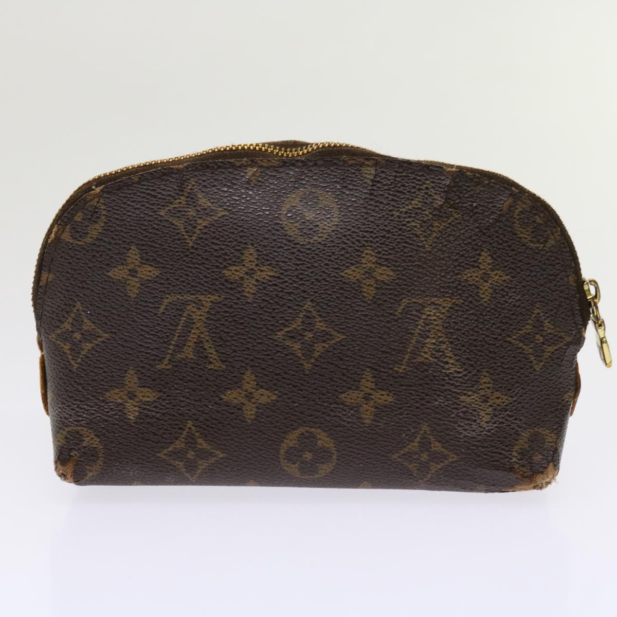 LOUIS VUITTON Monogram Epi Pouch Wallet 4Set Black LV Auth am5410