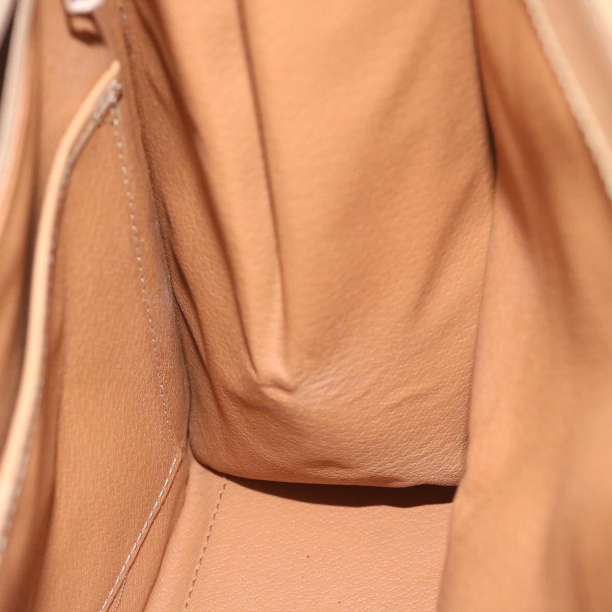 CELINE Macadam Canvas Hand Bag PVC Leather Brown Auth am5411V