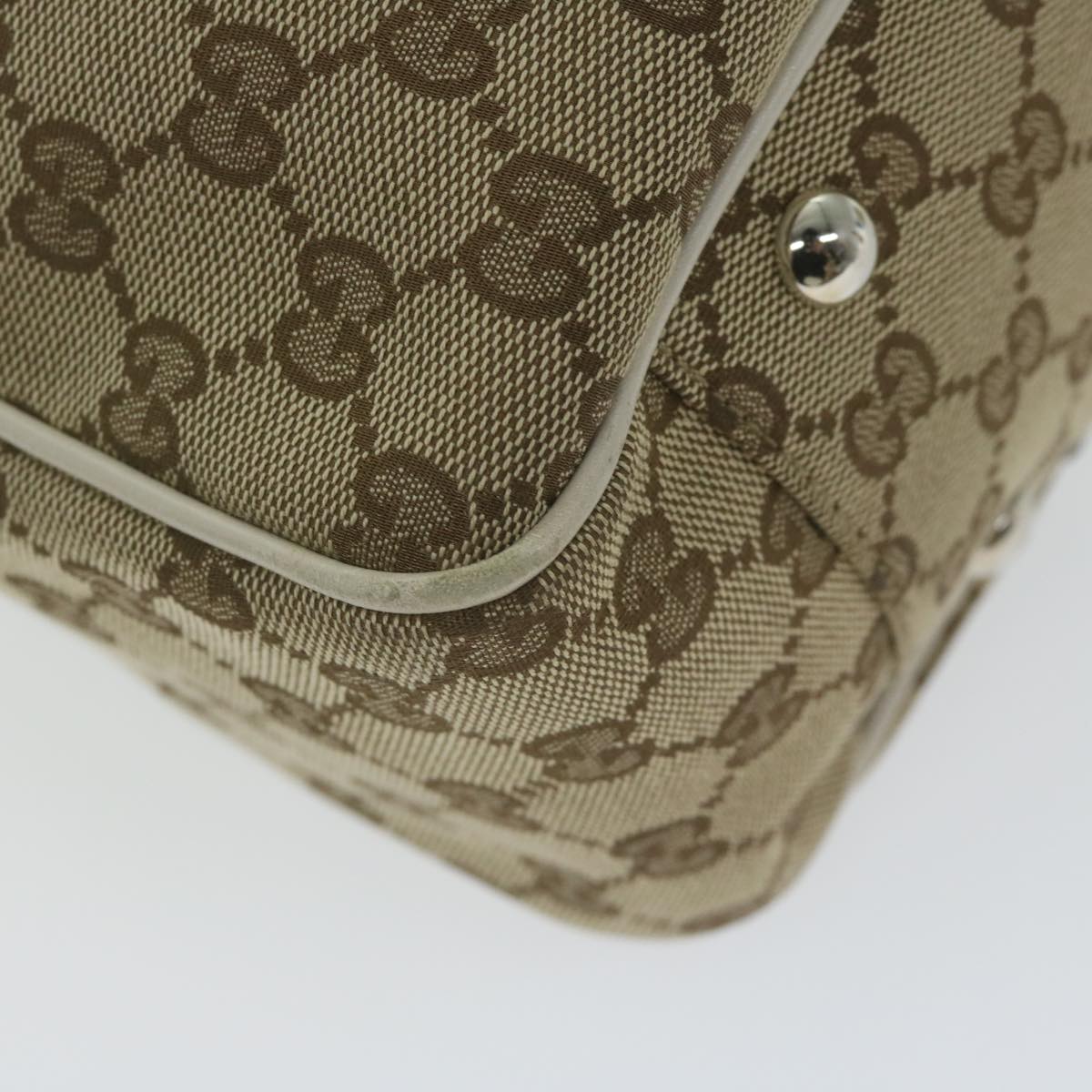 GUCCI GG Canvas GG Twins Tote Bag Beige 232957 Auth am5445