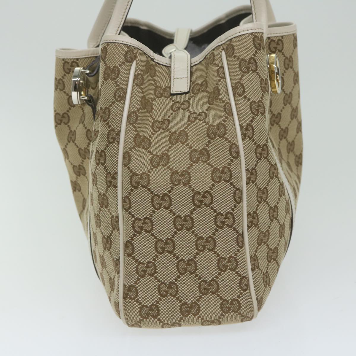 GUCCI GG Canvas GG Twins Tote Bag Beige 232957 Auth am5445