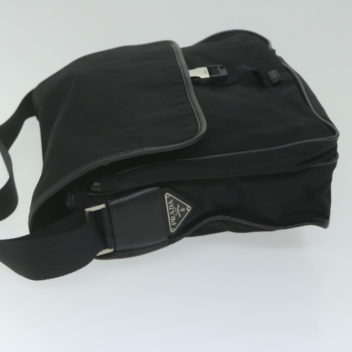 PRADA Shoulder Bag Nylon Black Auth am5455