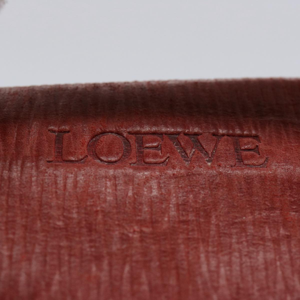 LOEWE Vanity Velazquez Twist Hand Bag Leather Orange Auth am5458