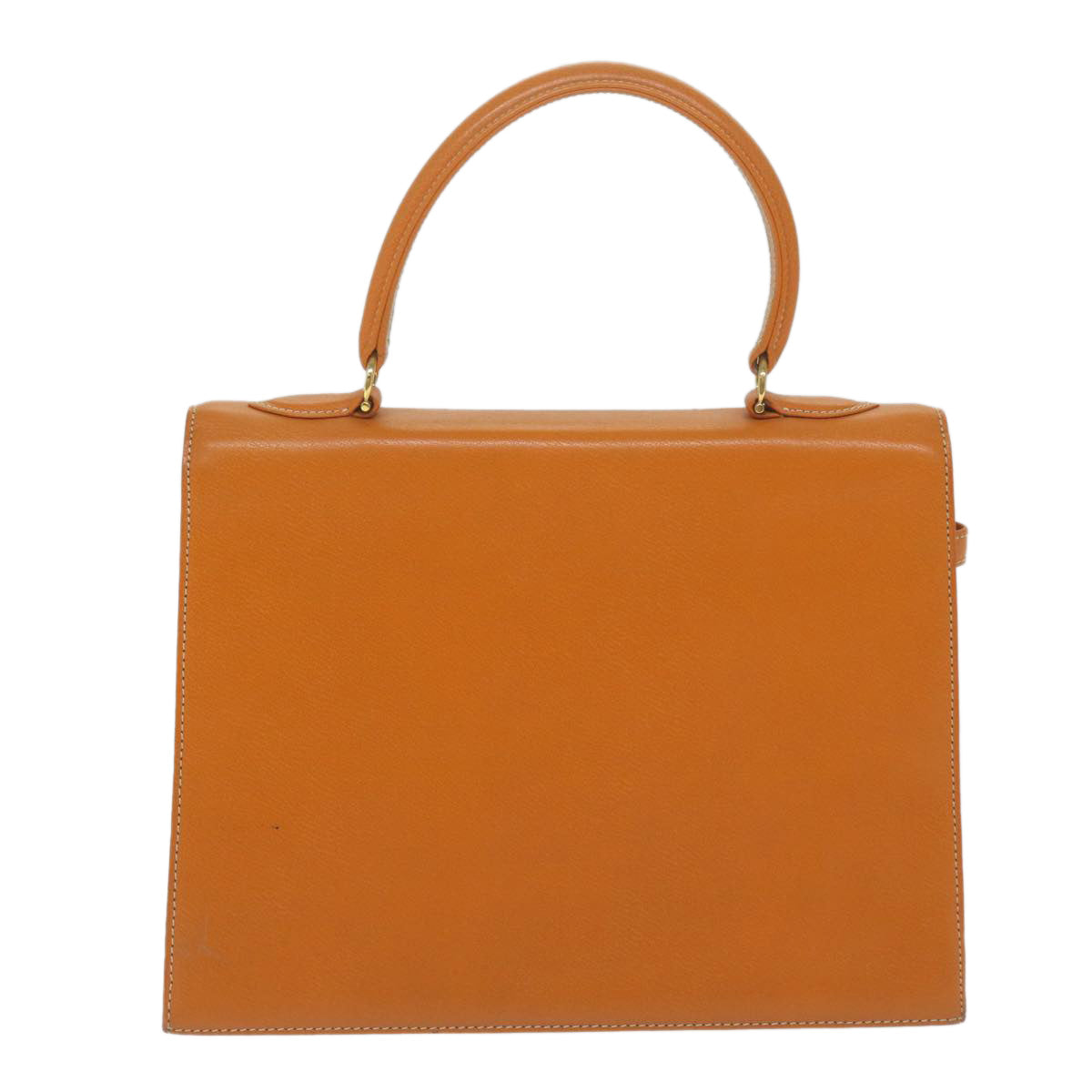 MORABITO Scalar 28 Hand Bag Leather Orange Auth am5465