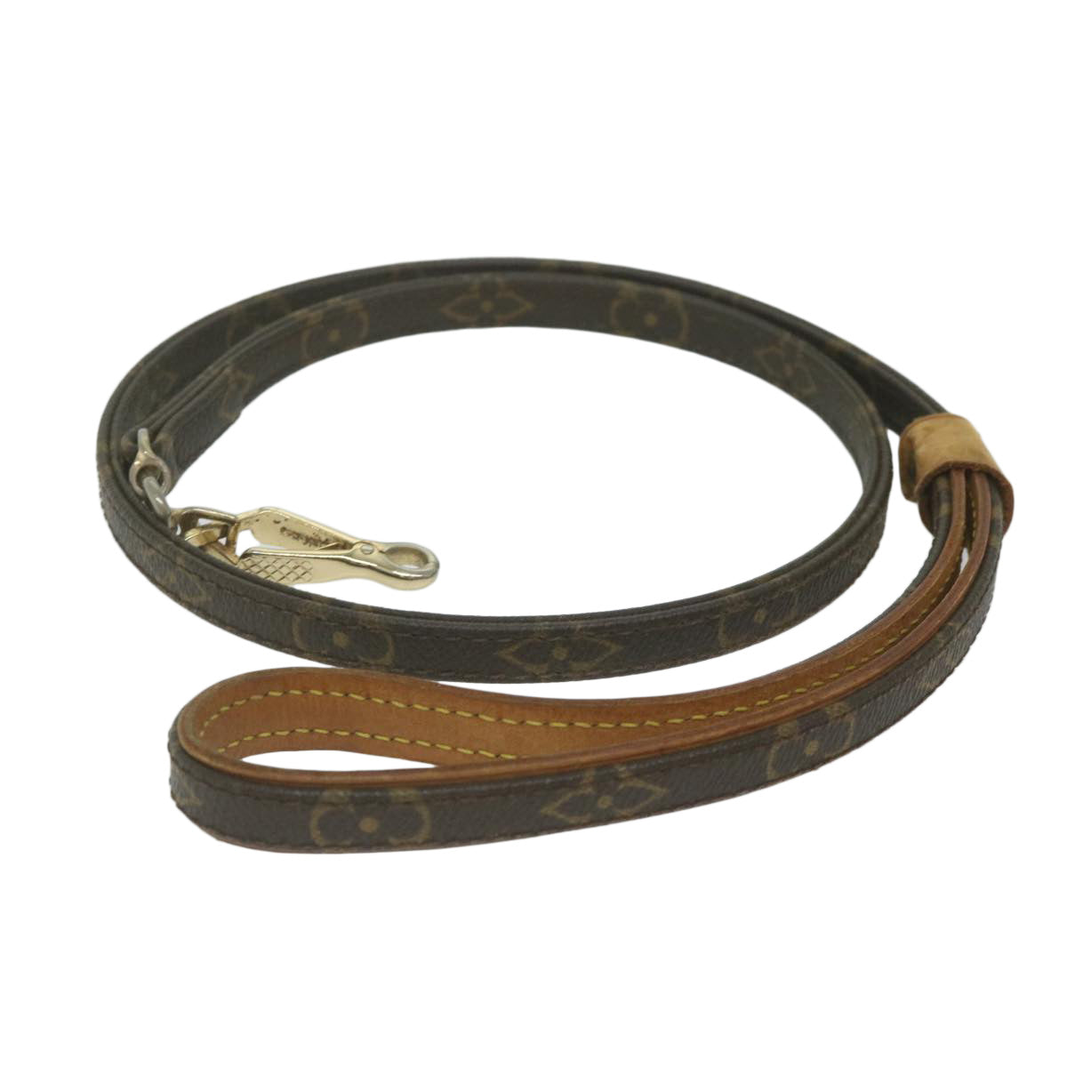 LOUIS VUITTON Monogram Less Baxter MM Dog Leash M58056 LV Auth am5484