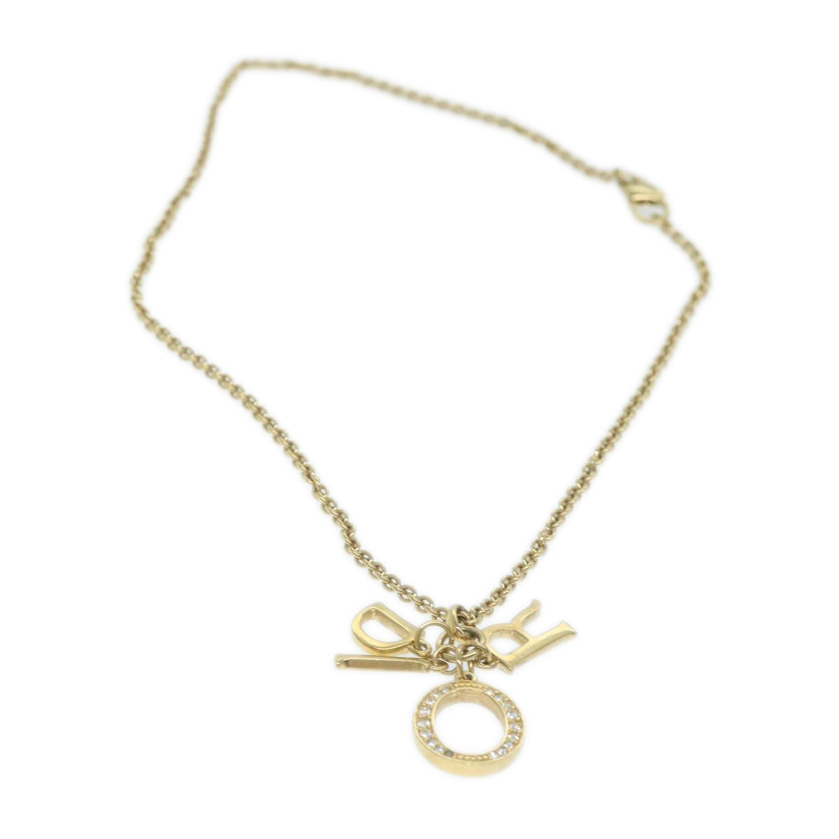 Christian Dior Necklace metal Gold Auth am5526