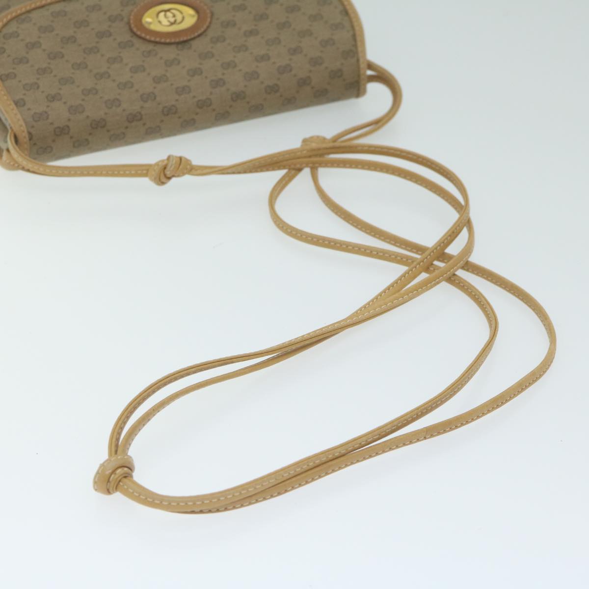 GUCCI Micro GG Supreme Shoulder Bag PVC Leather Beige 007 49 5548 Auth am5530